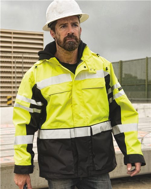 KOMATSU Kishigo Unisex Premium Black Series® 2-In-1 Jacket - Lime