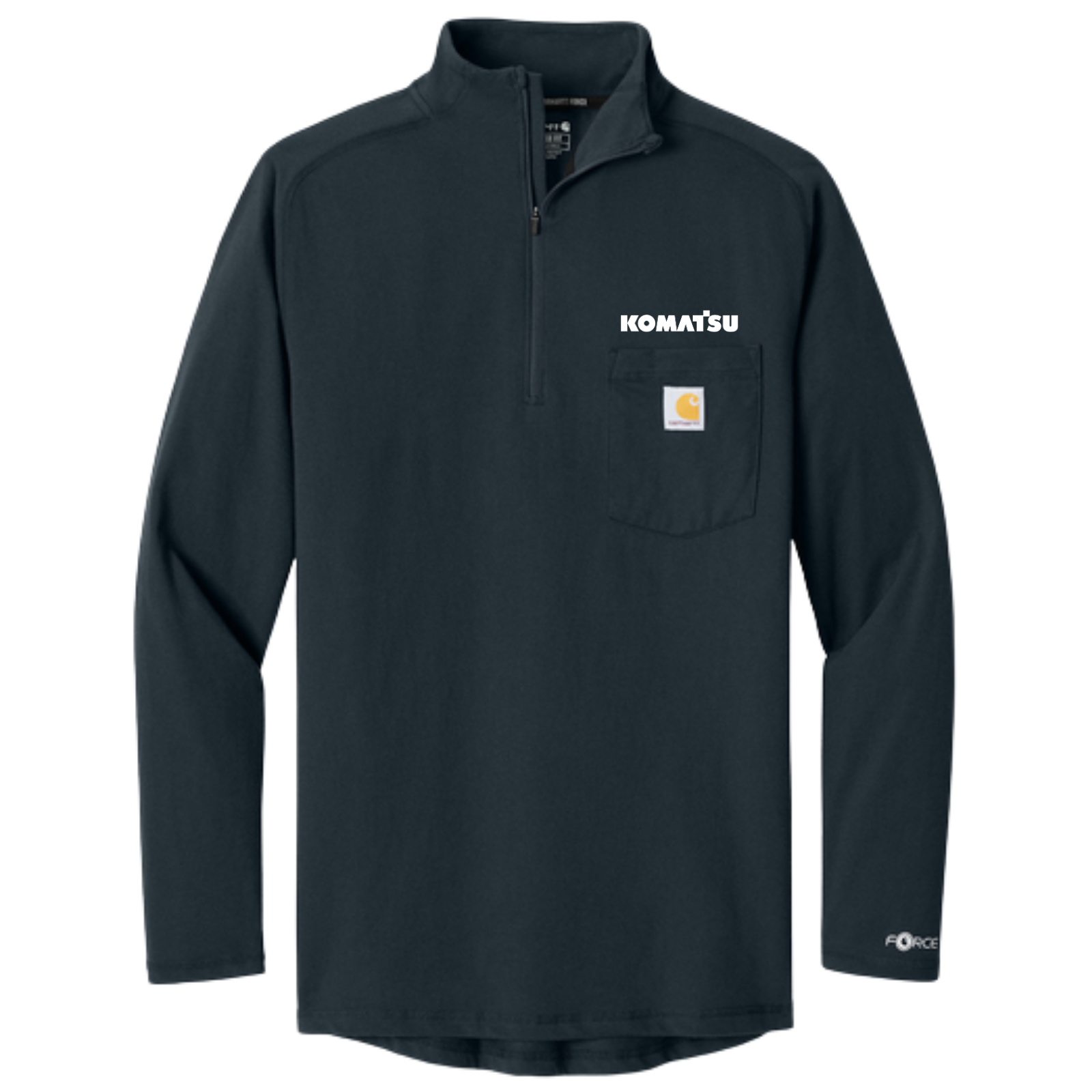 KOMATSU Carhartt Force® 1/4-Zip Long Sleeve T-Shirt - Navy