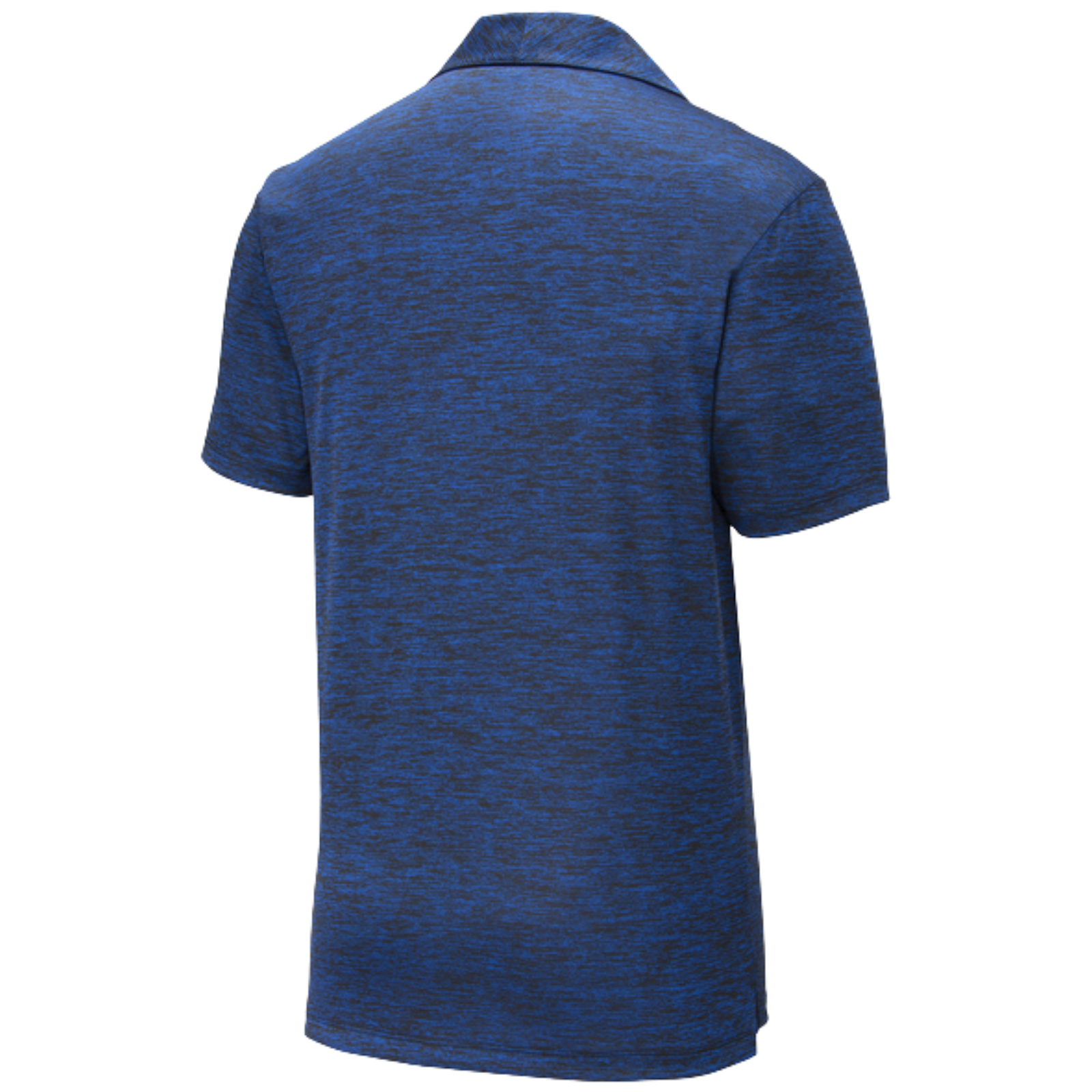 KOMATSU Sport-Tek® PosiCharge® Electric Heather Polo - Dark Royal/Black