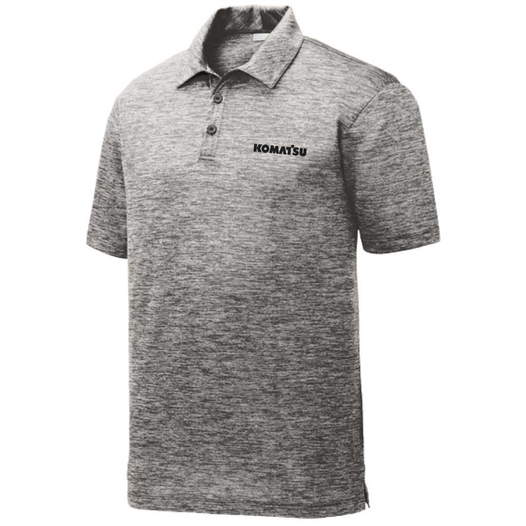 KOMATSU Sport-Tek® PosiCharge® Electric Heather Polo - Black