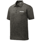 KOMATSU Sport-Tek® PosiCharge® Electric Heather Polo - Grey/Black