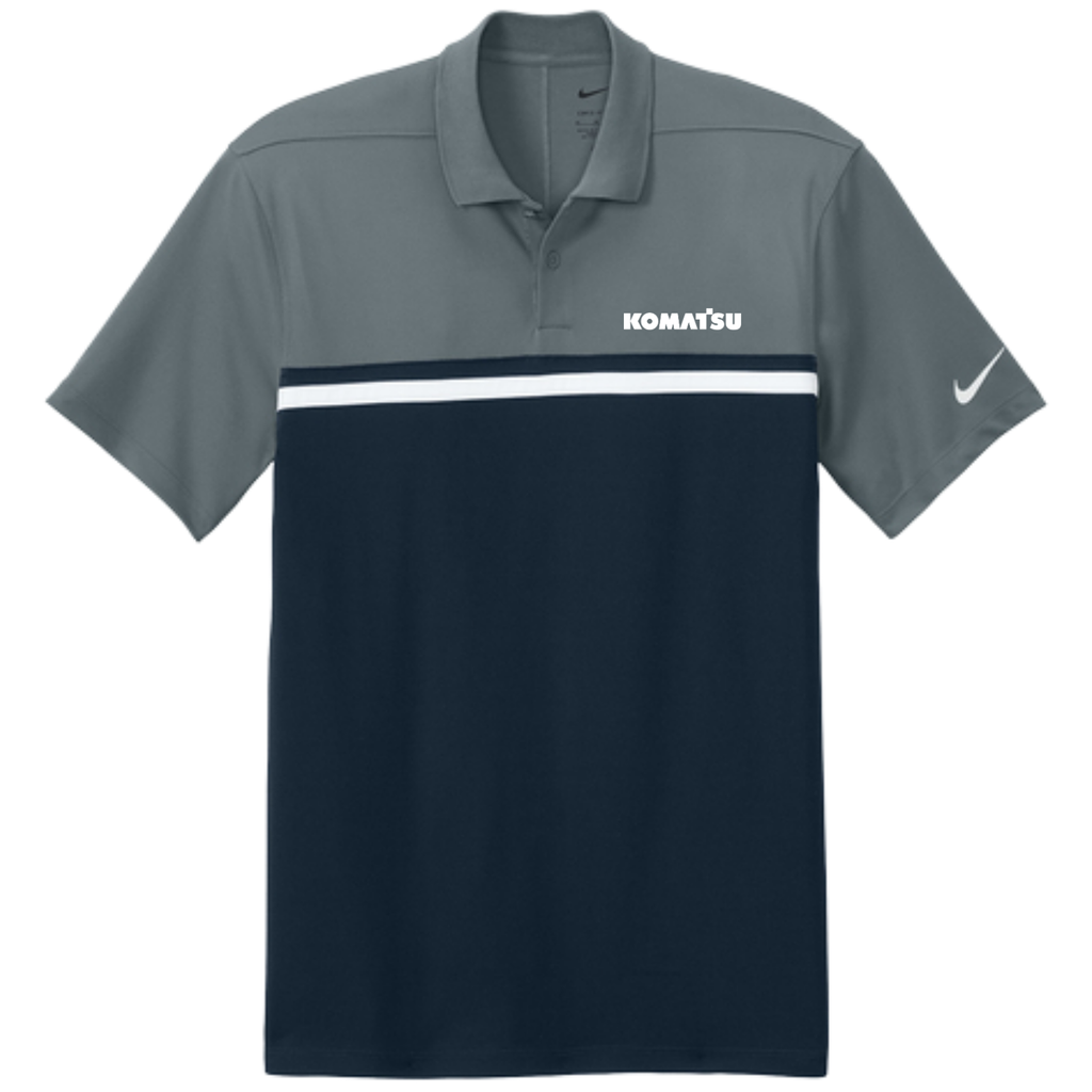 KOMATSU Nike Dri-FIT Victory Colorblock Polo - Cool Grey/Navy/White