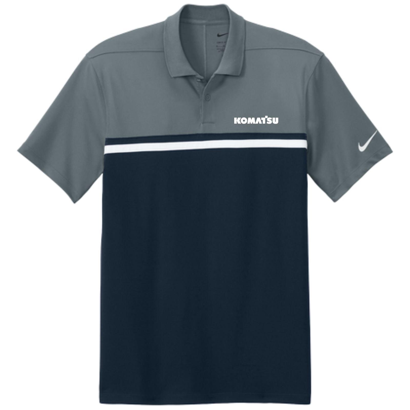 KOMATSU Nike Dri-FIT Victory Colorblock Polo - Cool Grey/Navy/White