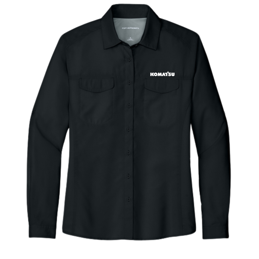 KOMATSU Port Authority® Women's Long Sleeve UV Daybreak Shirt - Black
