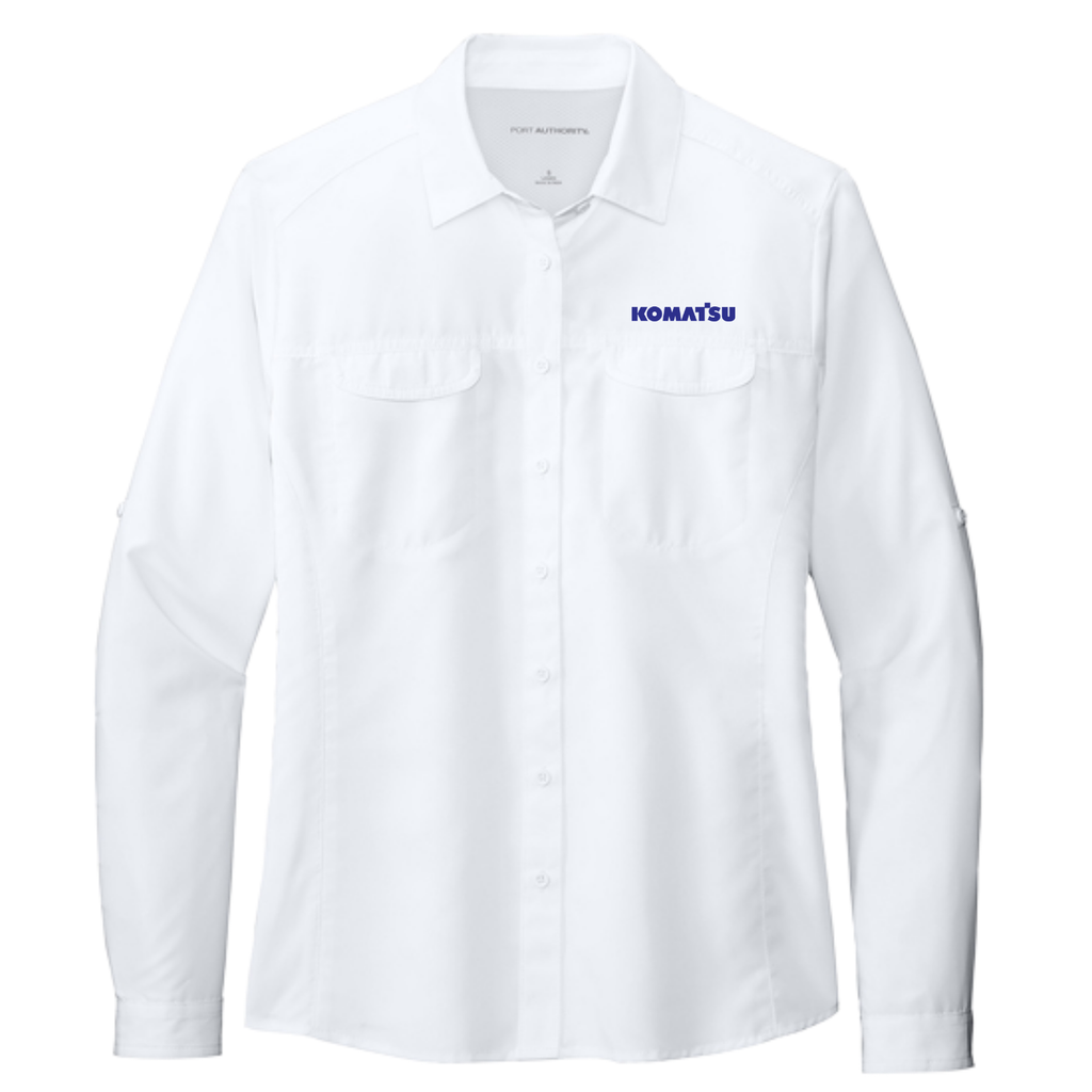 KOMATSU Port Authority® Women's Long Sleeve UV Daybreak Shirt - White