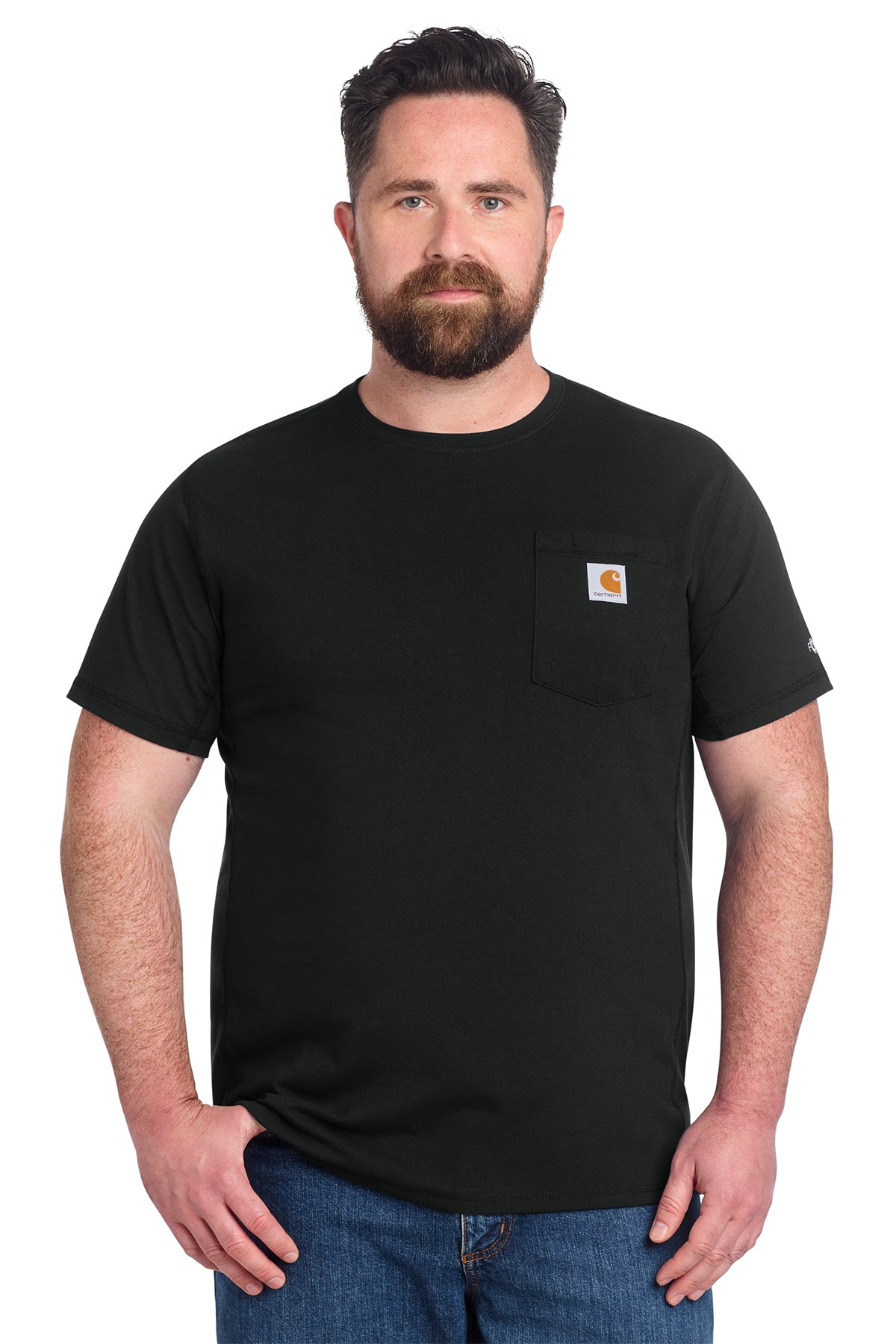 KOMATSU Carhartt Force® Short Sleeve Pocket T-Shirt - Black