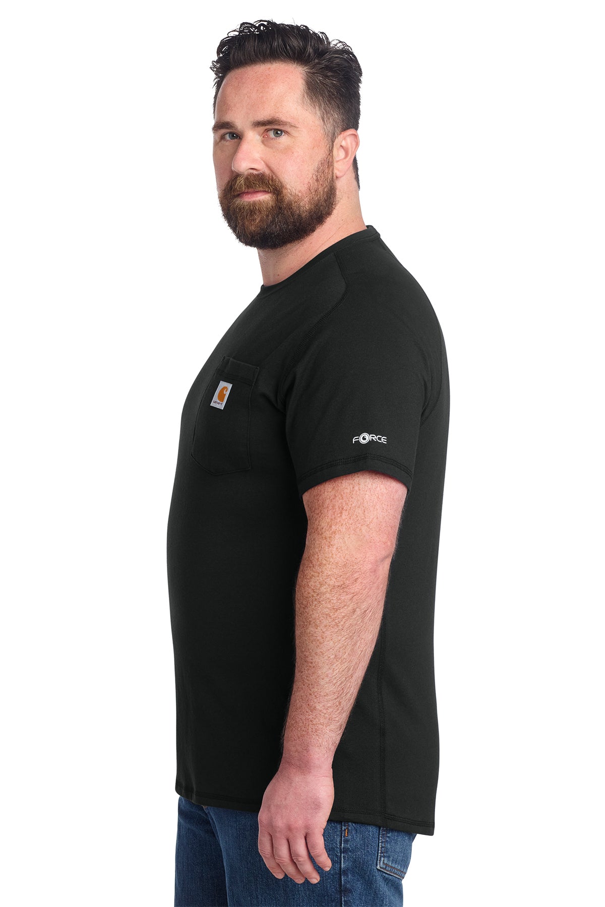 KOMATSU Carhartt Force® Short Sleeve Pocket T-Shirt - Black