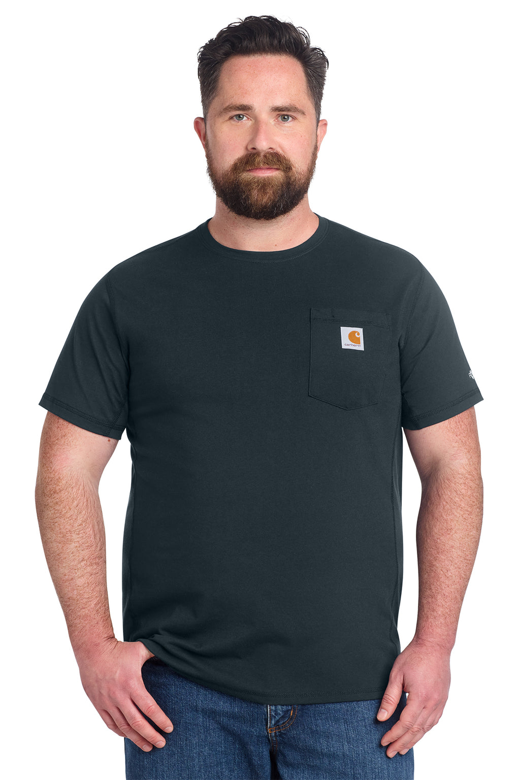 KOMATSU Carhartt Force® Short Sleeve Pocket T-Shirt - Navy