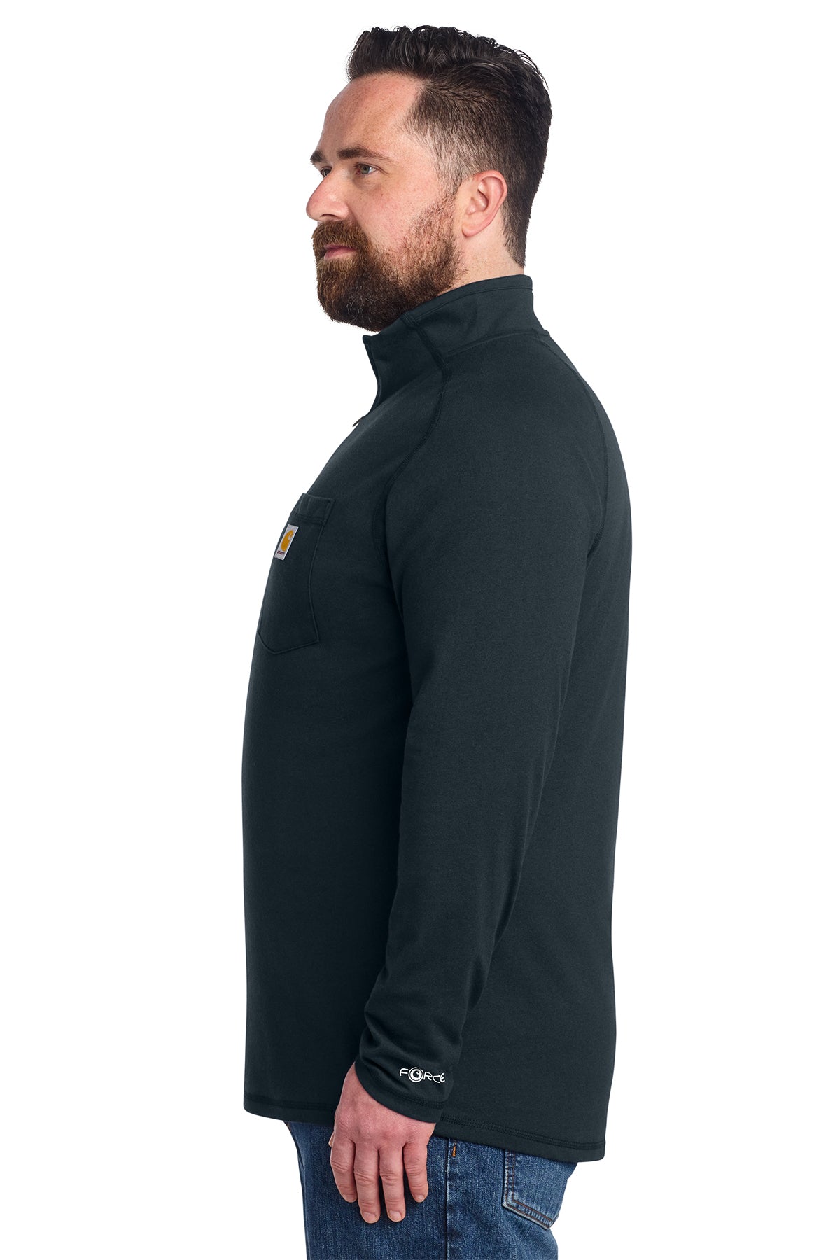 KOMATSU Carhartt Force® 1/4-Zip Long Sleeve T-Shirt - Navy