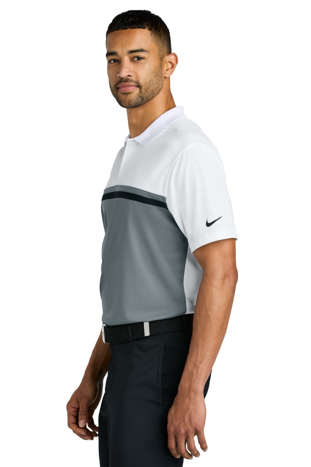 KOMATSU Nike Dri-FIT Victory Colorblock Polo - White/Grey/Black