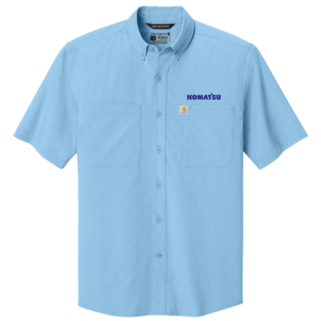 KOMATSU Carhartt Force® Sun Defender™ Short Sleeve Shirt - Fresh Water Blue