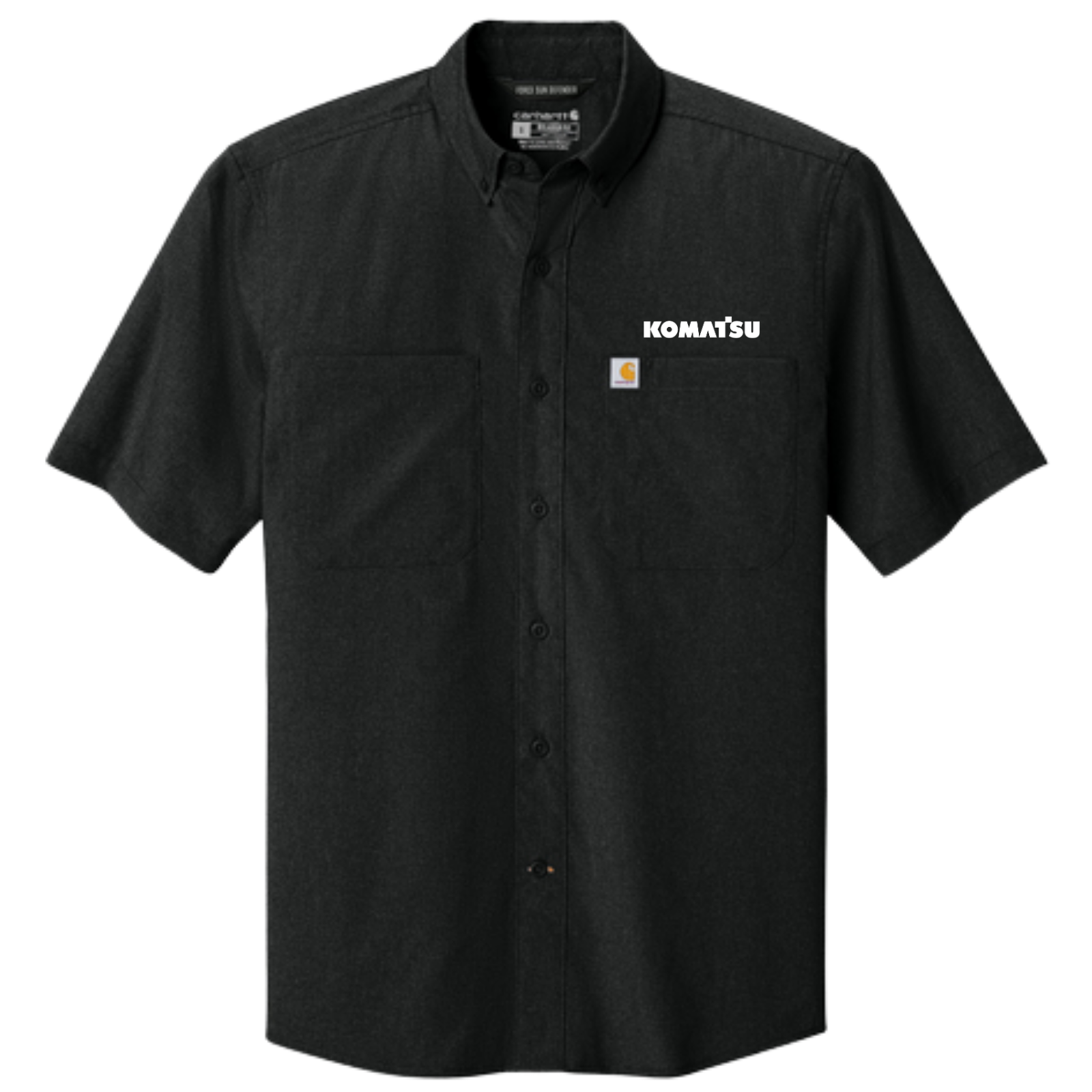 KOMATSU Carhartt Force® Sun Defender™ Short Sleeve Shirt - Black