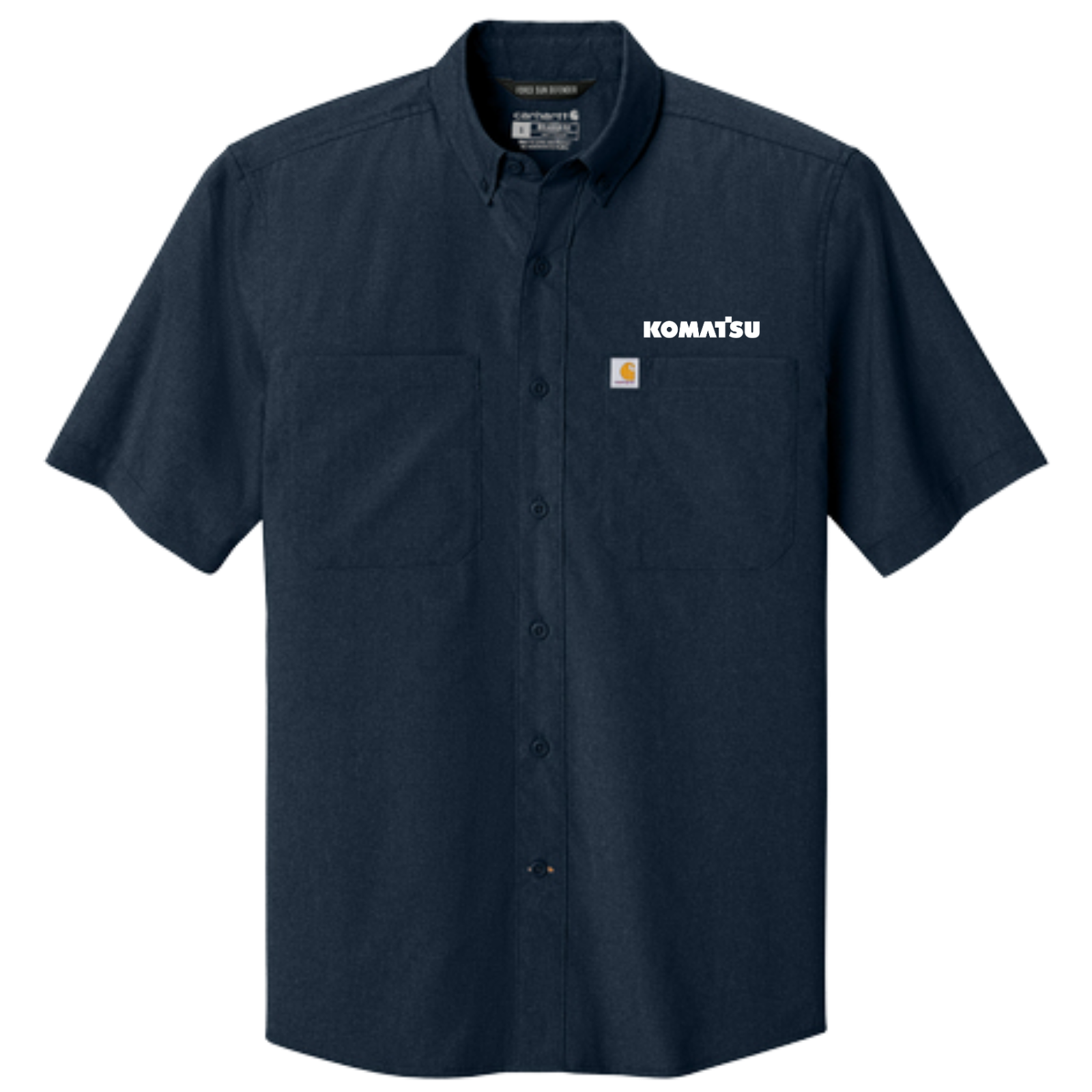 KOMATSU Carhartt Force® Sun Defender™ Short Sleeve Shirt - Navy