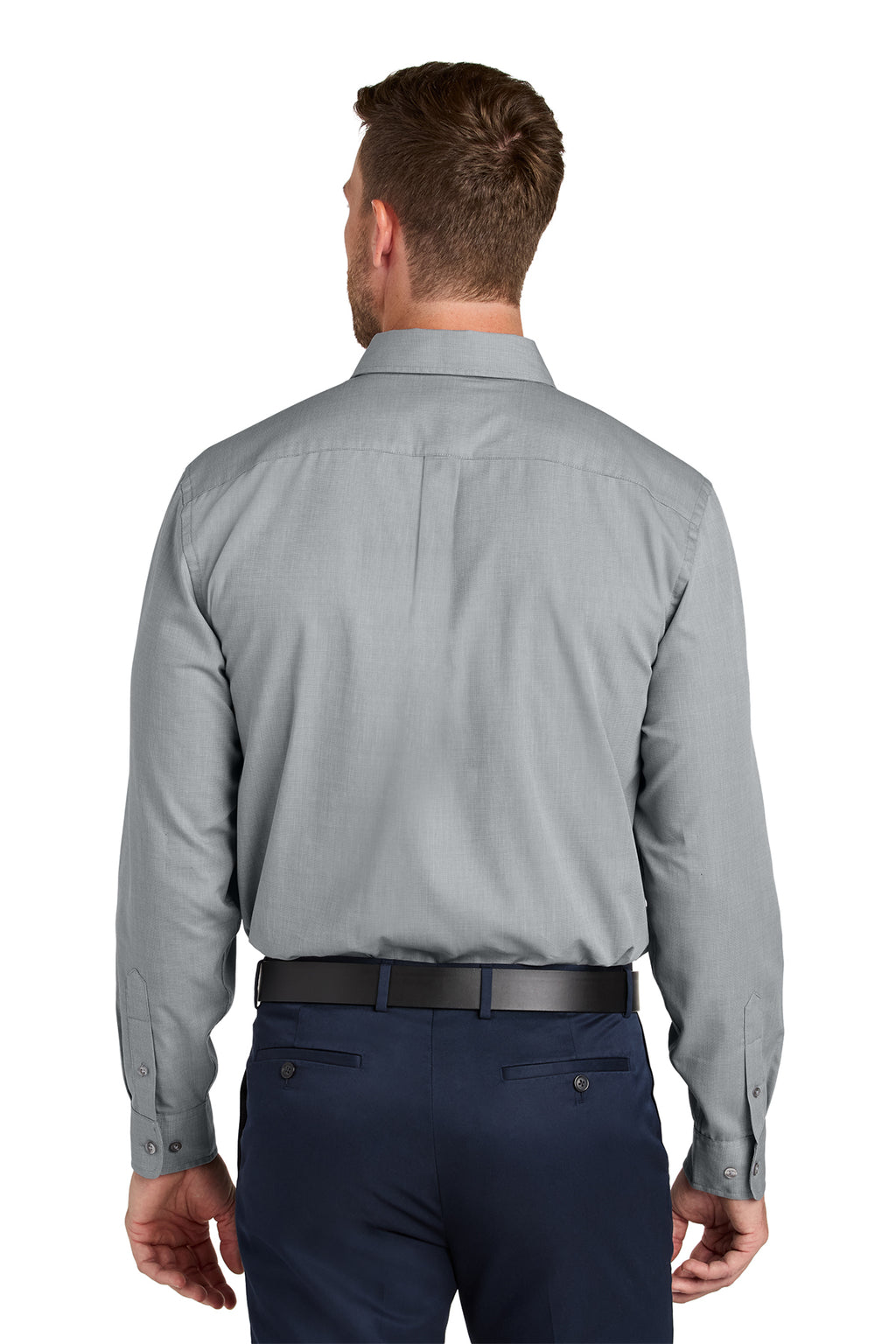 KOMATSU Port Authority® Long Sleeve Nailhead Easy Care Shirt - Gusty Grey