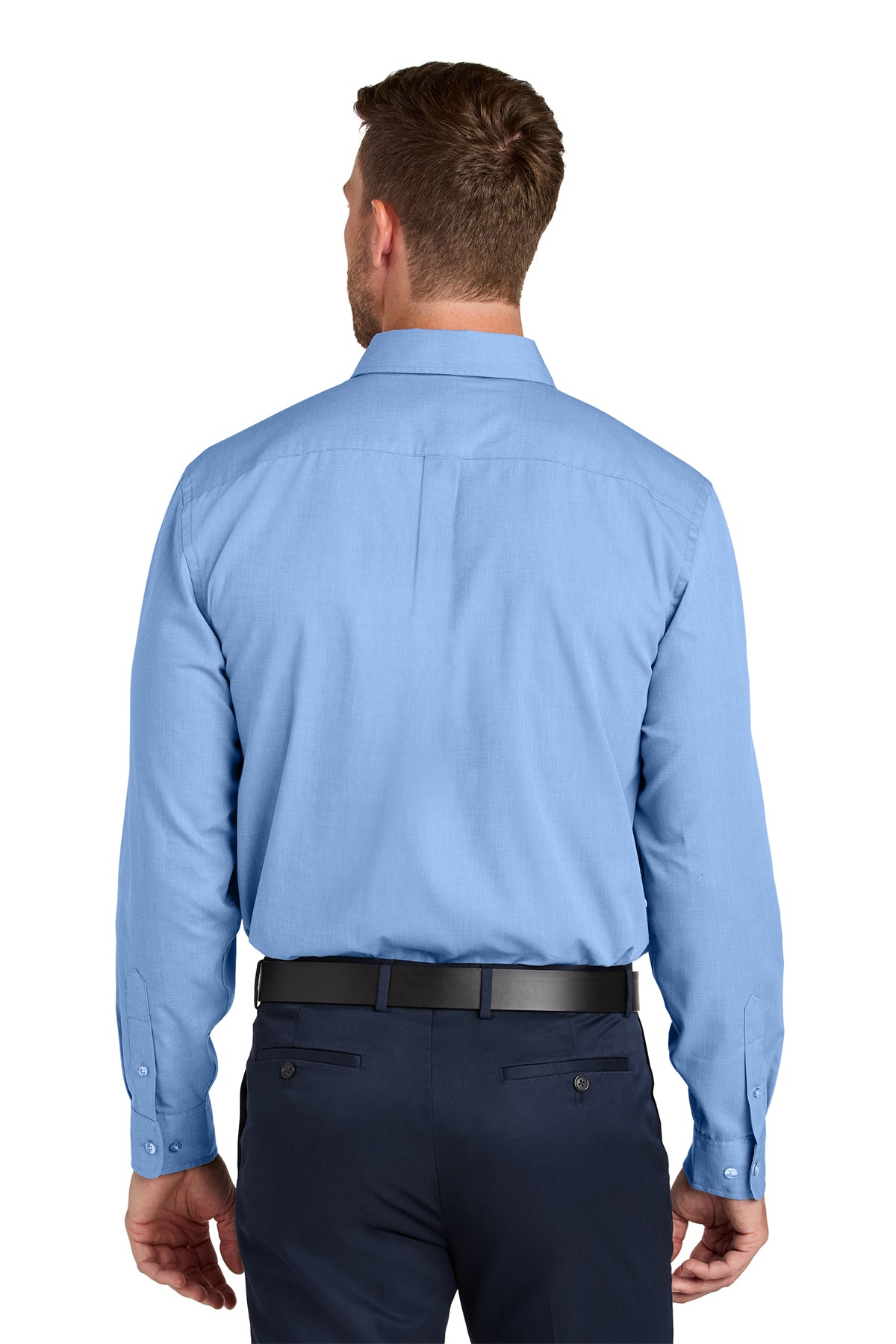 KOMATSU Port Authority® Long Sleeve Nailhead Easy Care Shirt - Swiss Blue