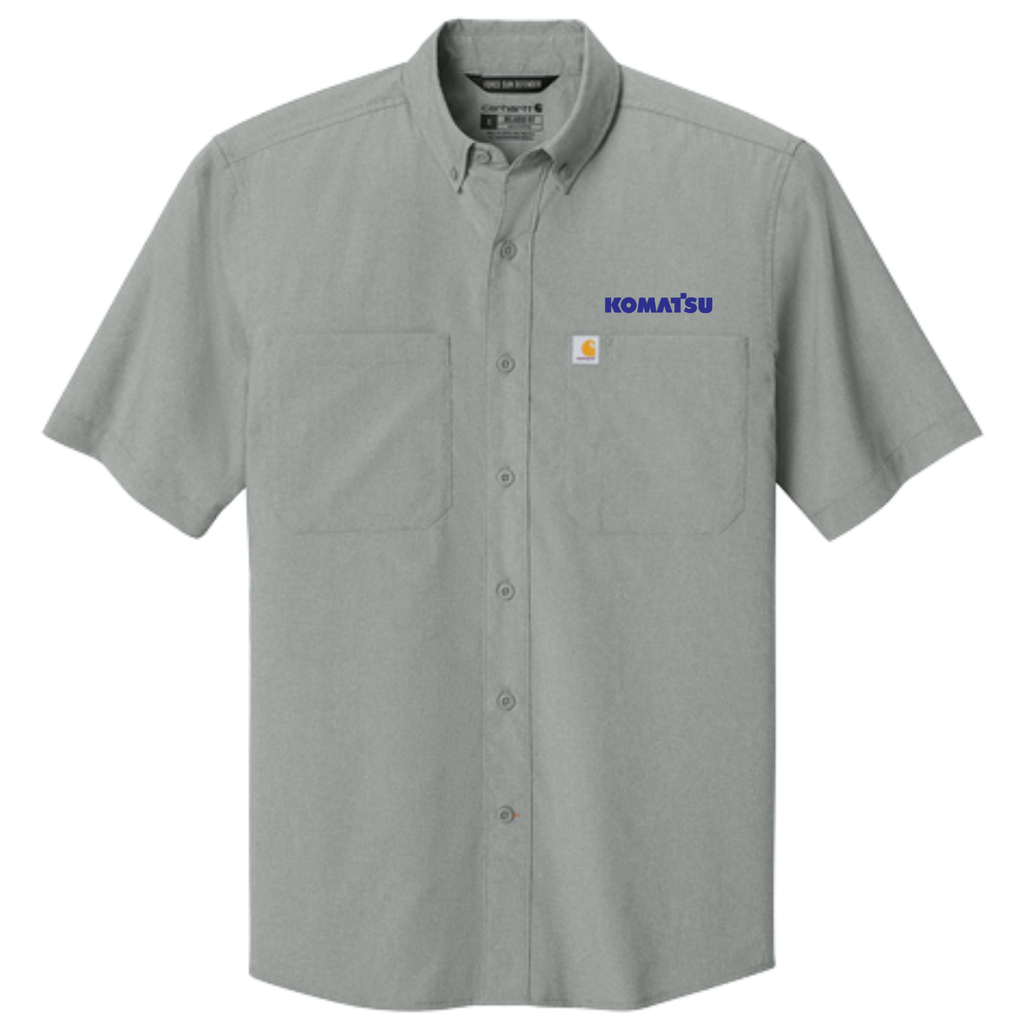 KOMATSU Carhartt Force® Sun Defender™ Short Sleeve Shirt - Steel