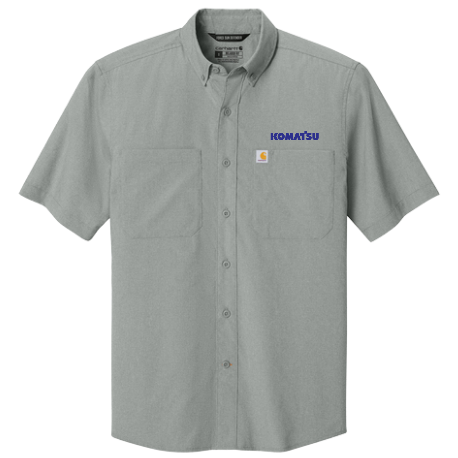 KOMATSU Carhartt Force® Sun Defender™ Short Sleeve Shirt - Steel