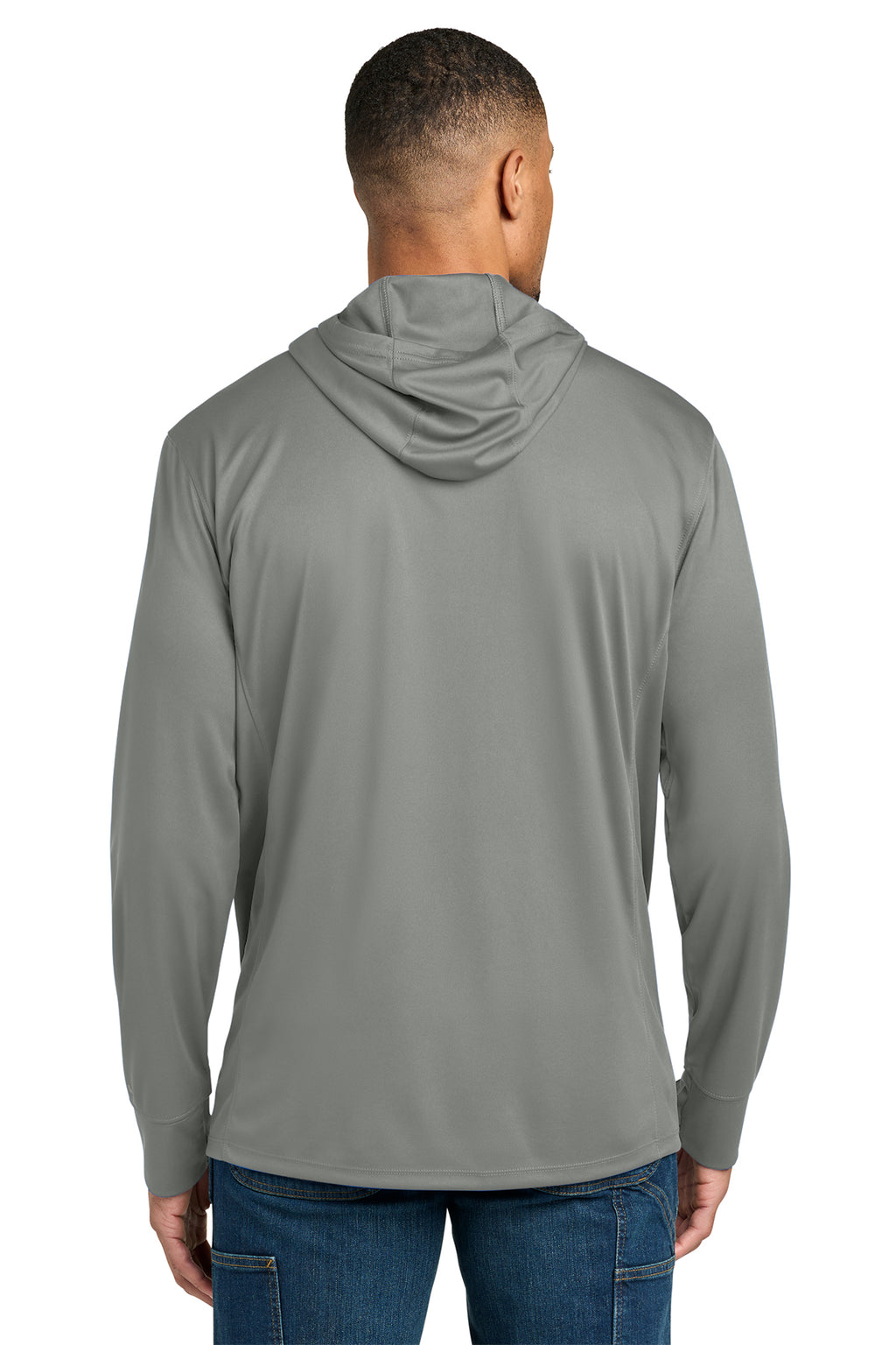 KOMATSU Carhartt Force® Sun Defender™ Long Sleeve Hooded T-Shirt - Asphalt Grey