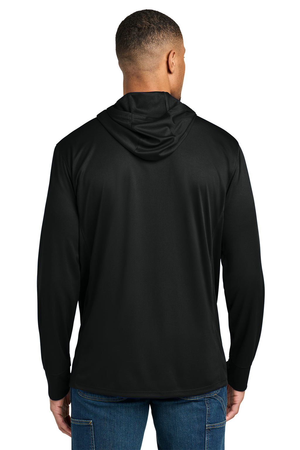 KOMATSU Carhartt Force® Sun Defender™ Long Sleeve Hooded T-Shirt - Black
