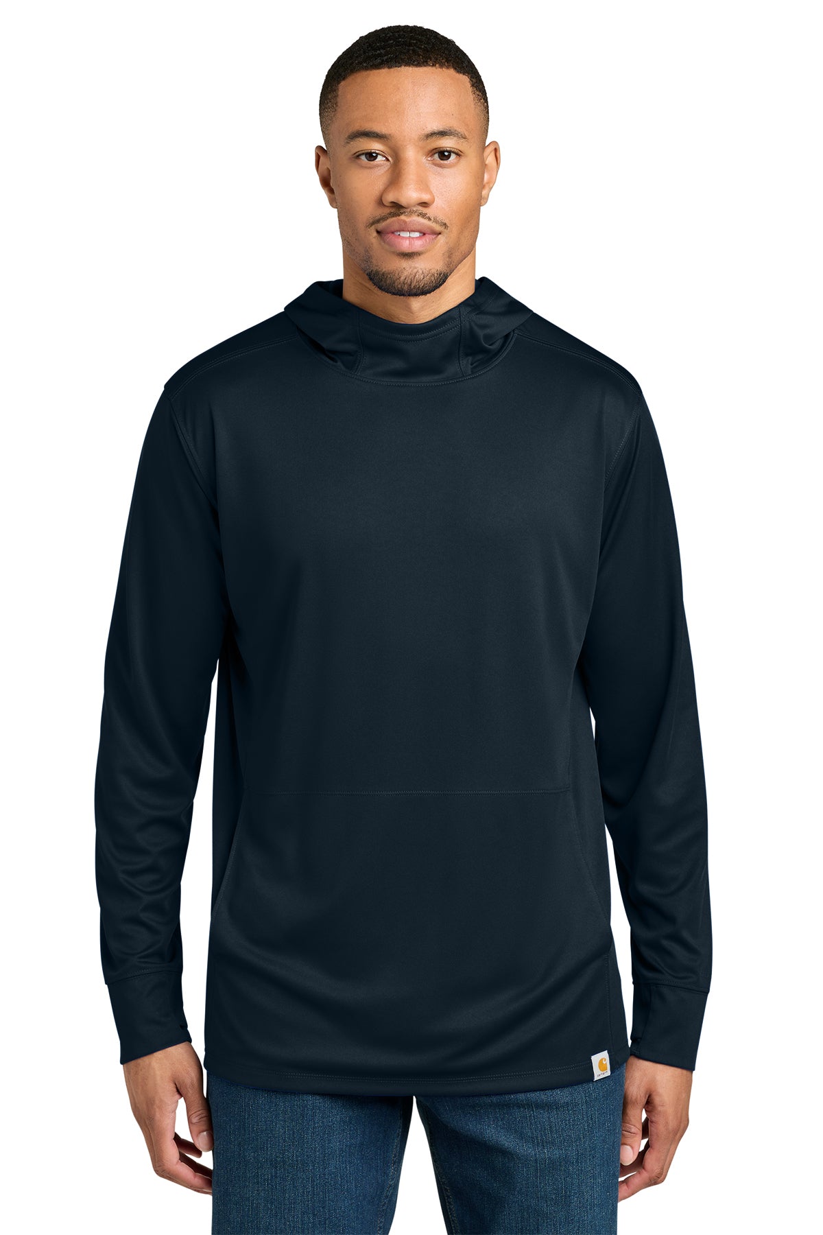 KOMATSU Carhartt Force® Sun Defender™ Long Sleeve Hooded T-Shirt - Navy