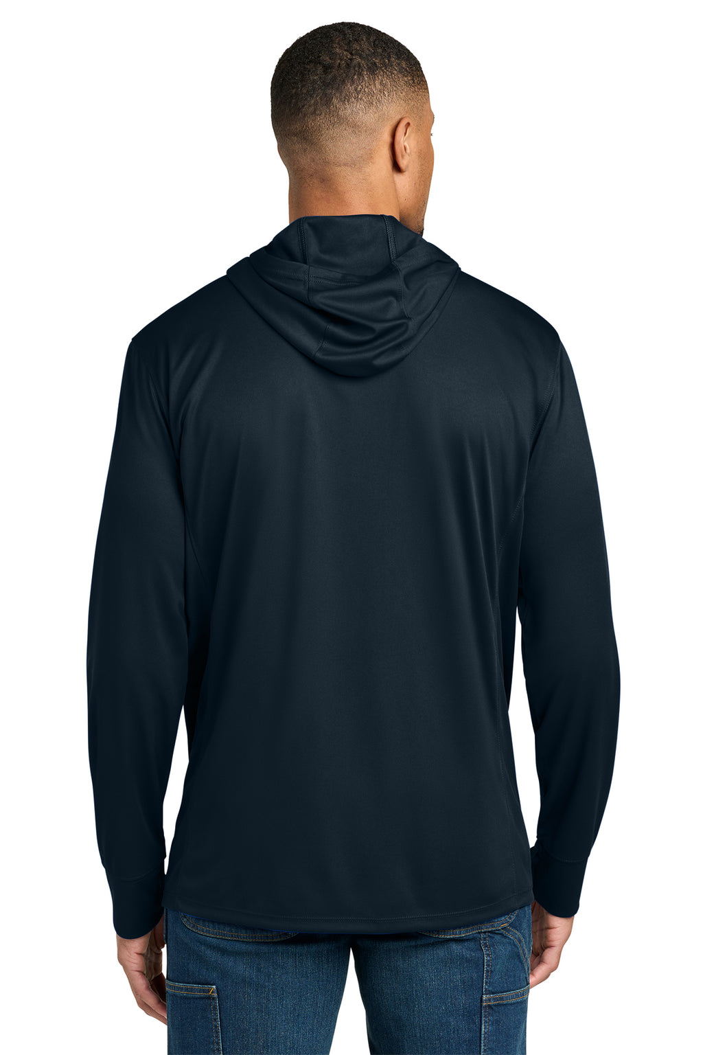 KOMATSU Carhartt Force® Sun Defender™ Long Sleeve Hooded T-Shirt - Navy