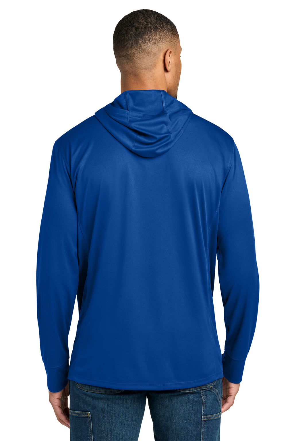 KOMATSU Carhartt Force® Sun Defender™ Long Sleeve Hooded T-Shirt - Royal
