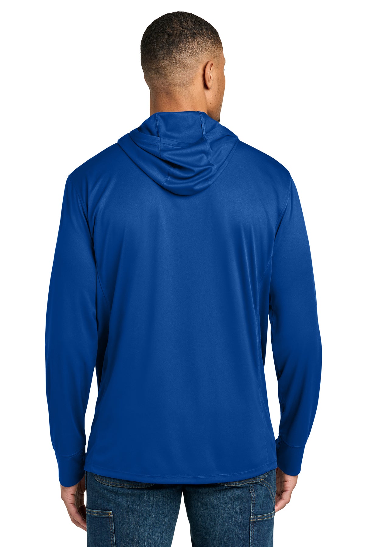 KOMATSU Carhartt Force® Sun Defender™ Long Sleeve Hooded T-Shirt - Royal