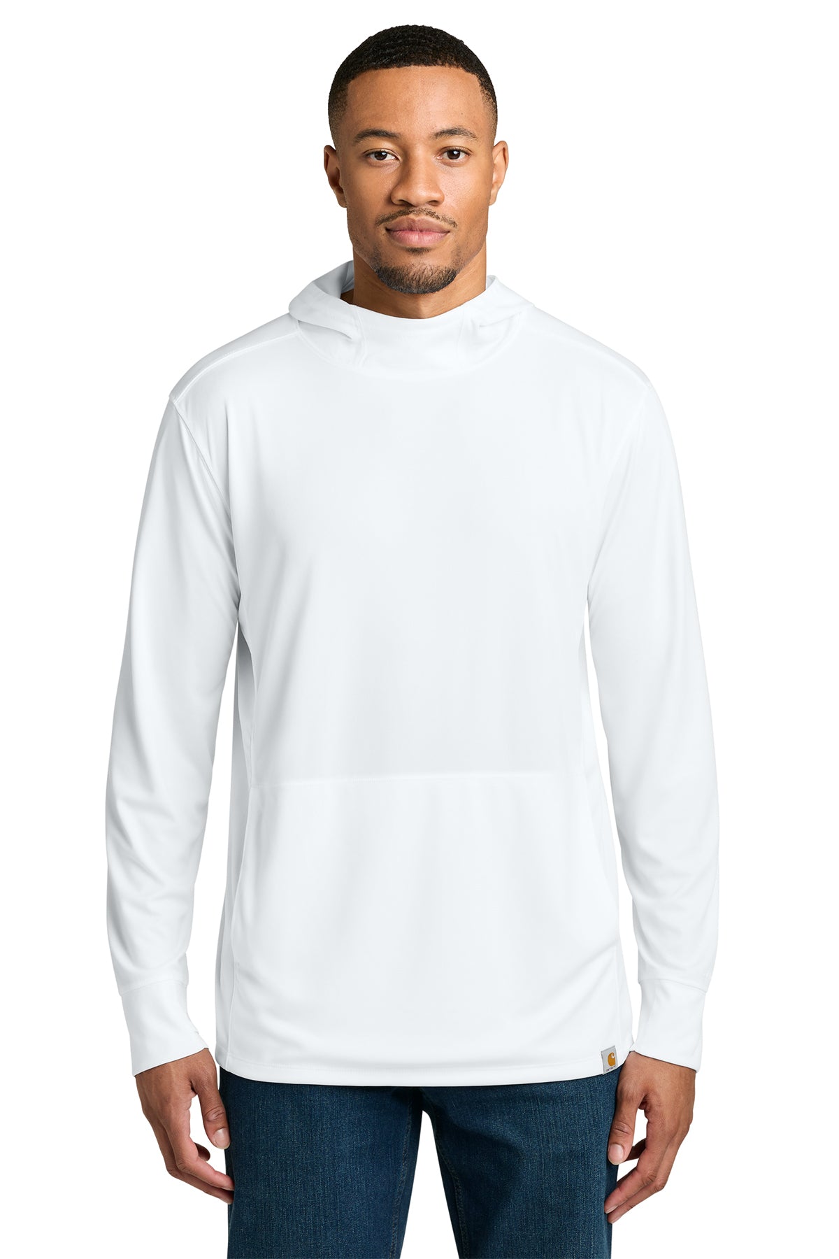 KOMATSU Carhartt Force® Sun Defender™ Long Sleeve Hooded T-Shirt - White