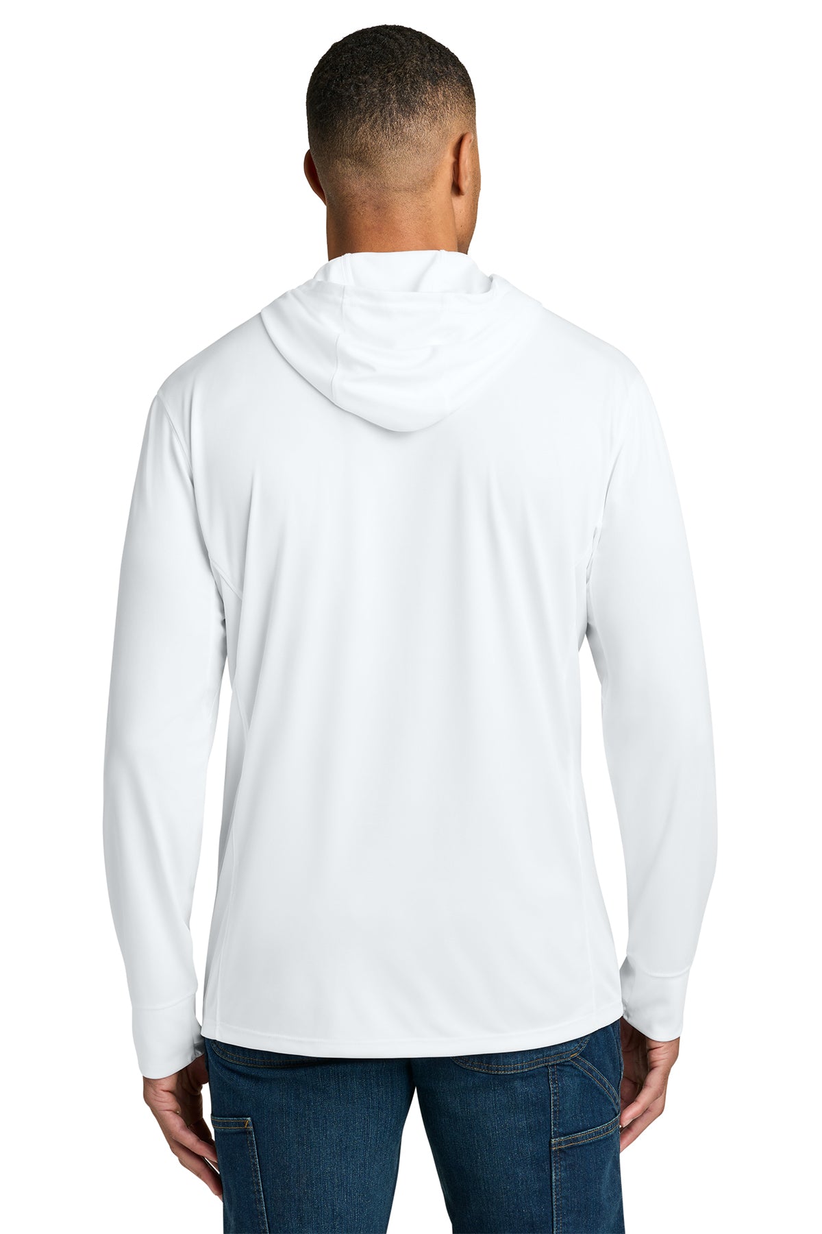 KOMATSU Carhartt Force® Sun Defender™ Long Sleeve Hooded T-Shirt - White