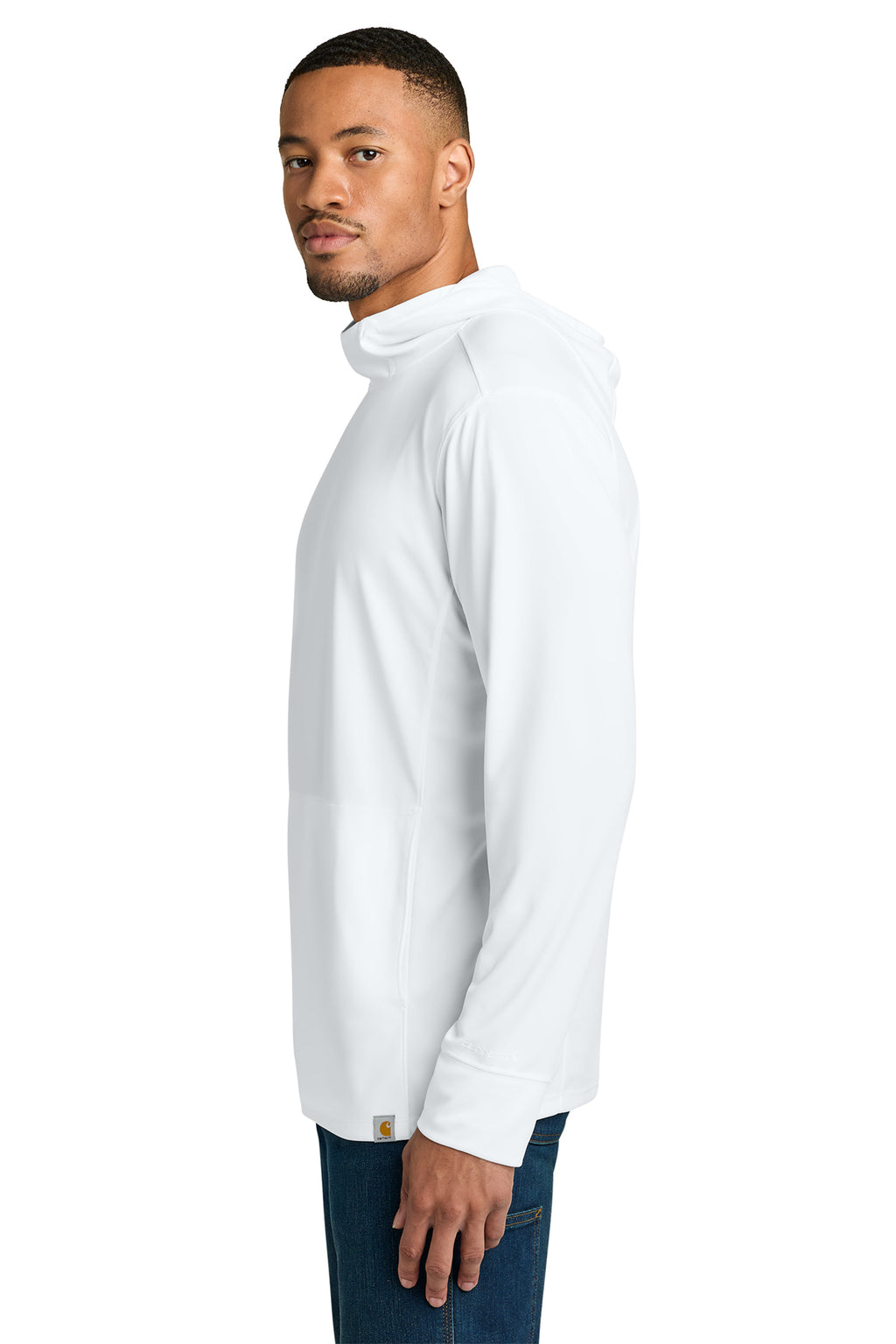KOMATSU Carhartt Force® Sun Defender™ Long Sleeve Hooded T-Shirt - White