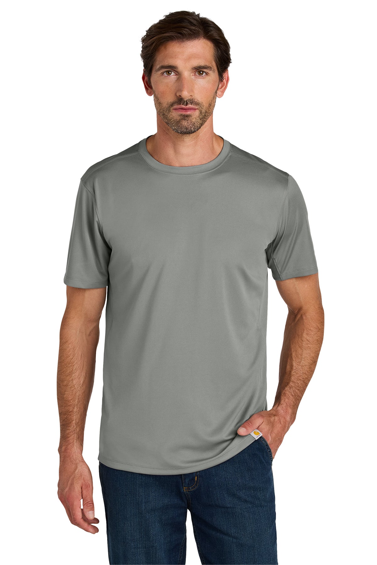 KOMATSU Carhartt Force® Sun Defender™ Short Sleeve T-Shirt - Asphalt Grey