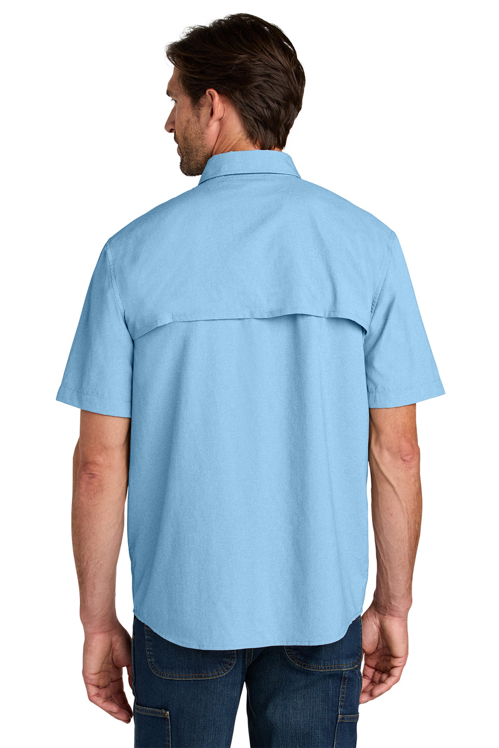 KOMATSU Carhartt Force® Sun Defender™ Short Sleeve Shirt - Fresh Water Blue