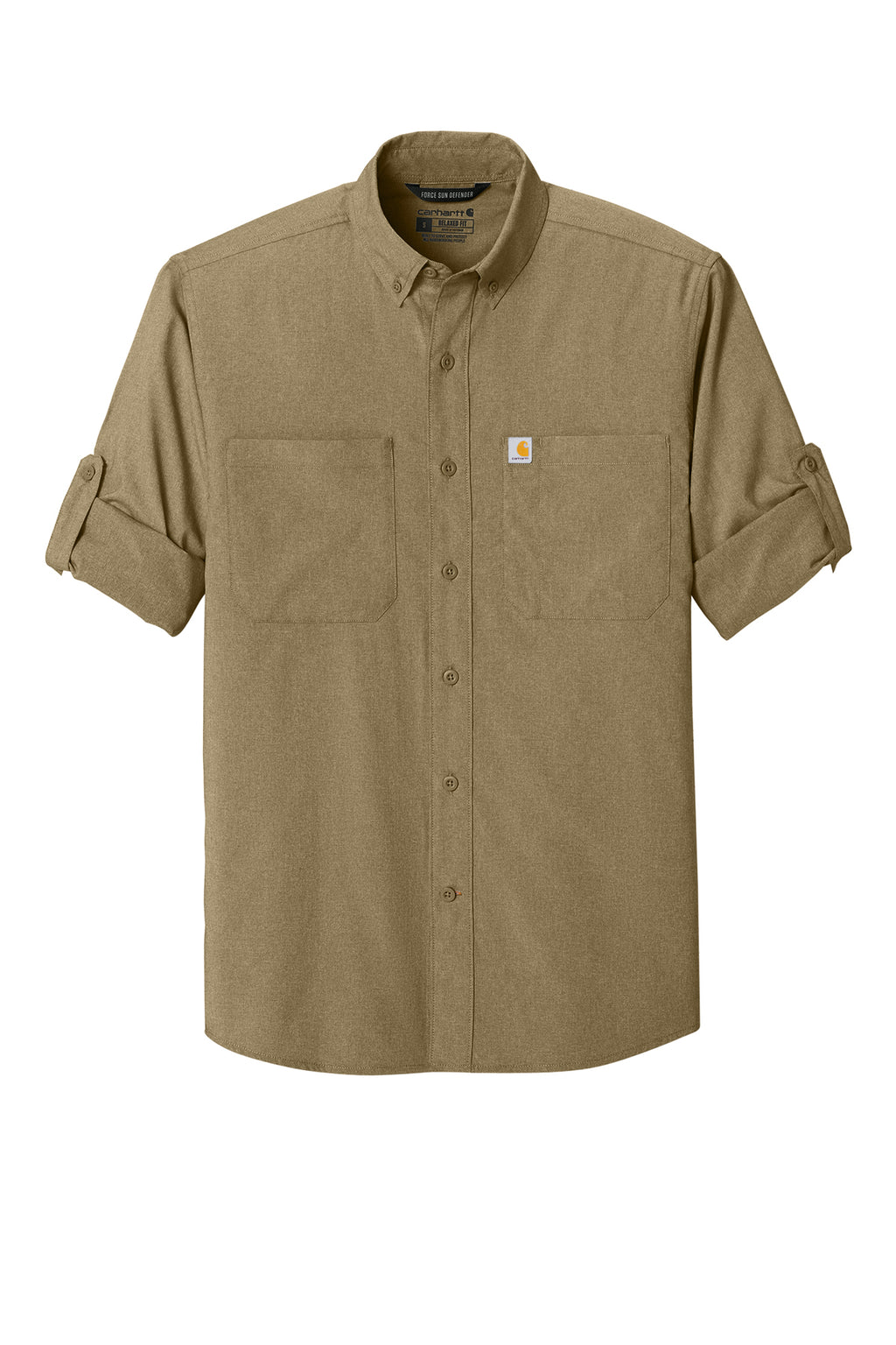 KOMATSU Carhartt Force® Sun Defender™ Long Sleeve Shirt - Dark Khaki