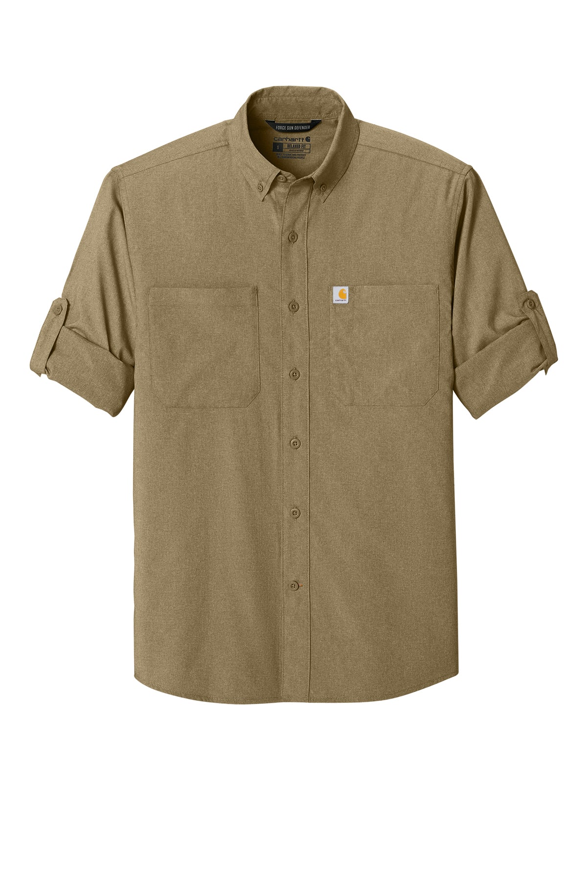 KOMATSU Carhartt Force® Sun Defender™ Long Sleeve Shirt - Dark Khaki