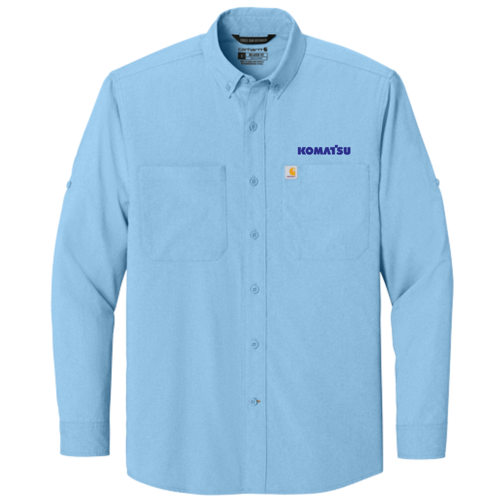 KOMATSU Carhartt Force® Sun Defender™ Long Sleeve Shirt - Fresh Water Blue