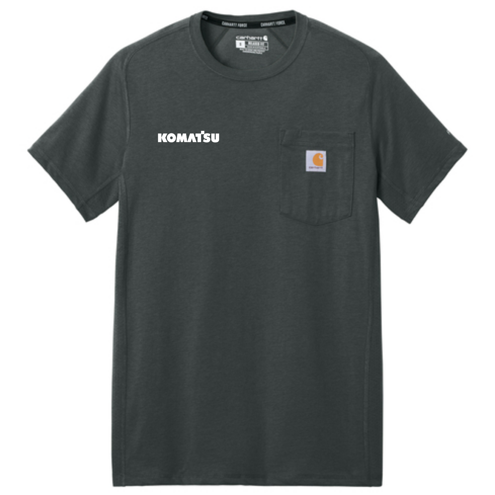 KOMATSU Carhartt Force® Short Sleeve Pocket T-Shirt - Carbon Heather