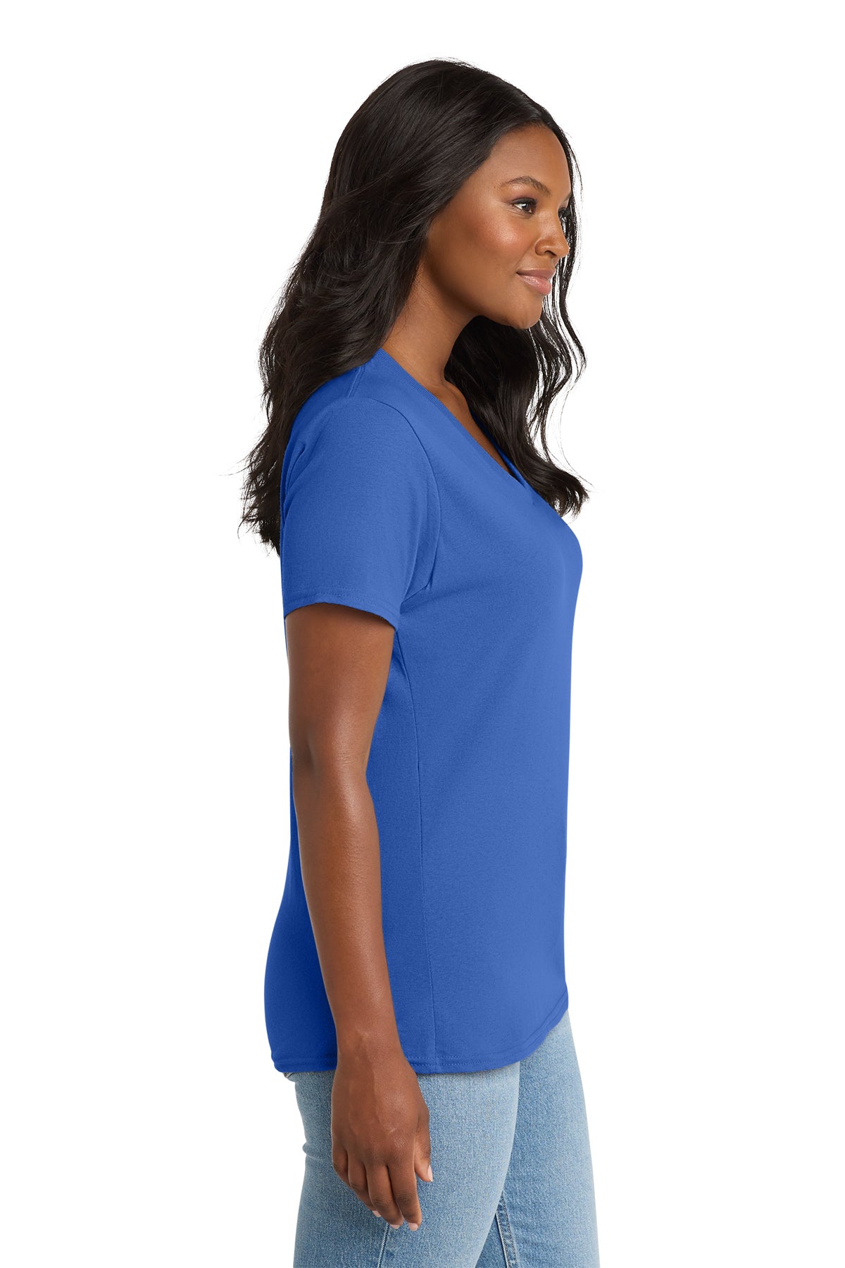 KOMATSU Port & Co™ Women's Core Cotton V-Neck Tee - Royal