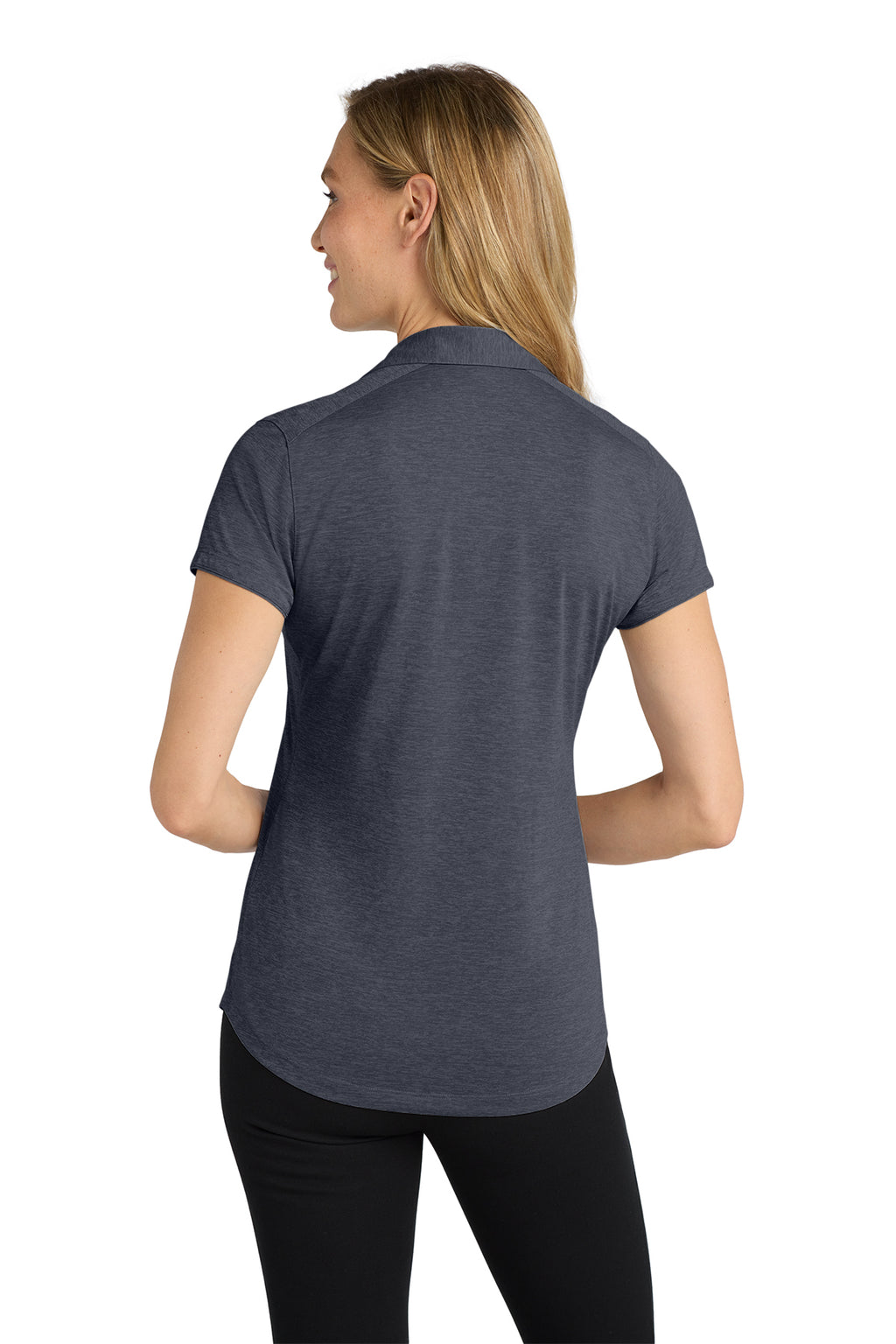 KOMATSU Port Authority® Women's Digi Heather Performance Polo - Dark Grey