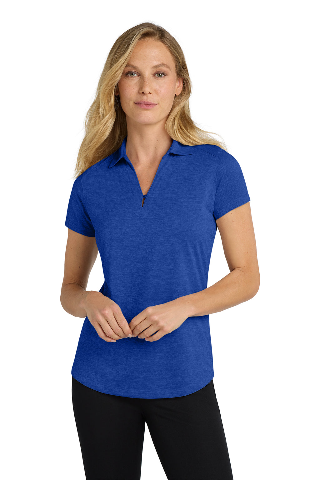 KOMATSU Port Authority® Women's Digi Heather Performance Polo - True Royal