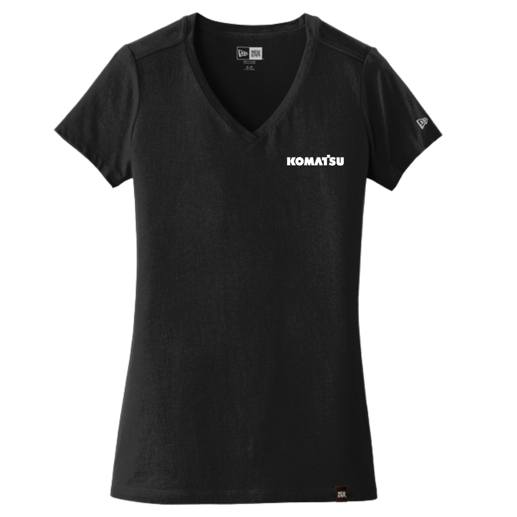 KOMATSU New Era® Women's Heritage Blend V-Neck Tee - Black