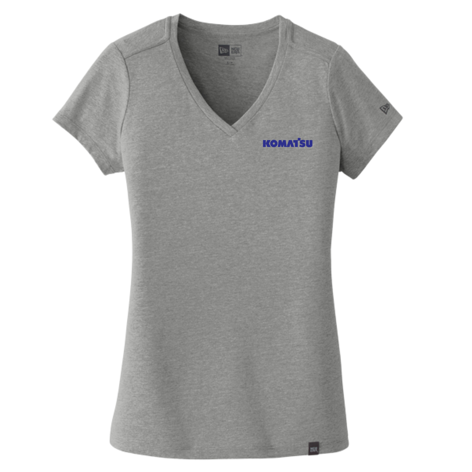 KOMATSU New Era® Women's Heritage Blend V-Neck Tee - Shadow Grey Heather