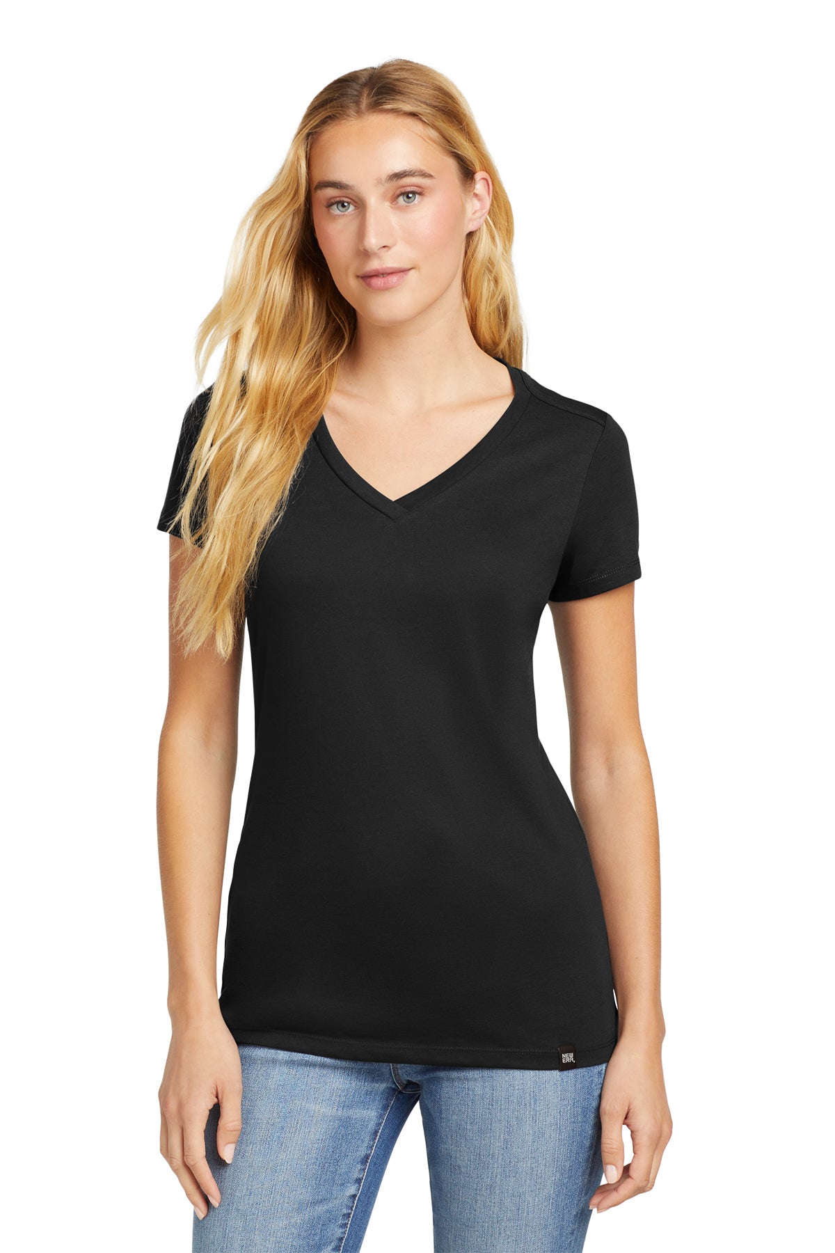 KOMATSU New Era® Women's Heritage Blend V-Neck Tee - Black