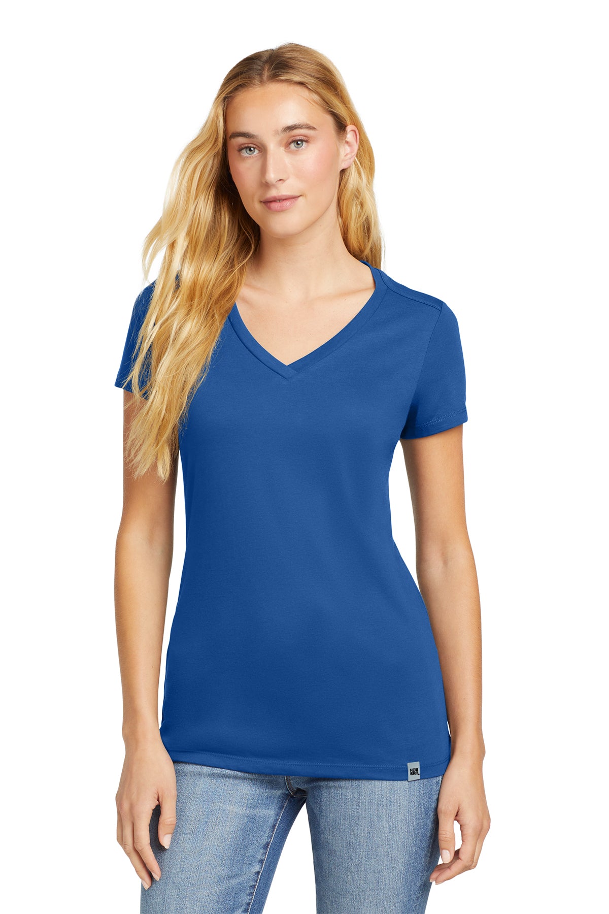 KOMATSU New Era® Women's Heritage Blend V-Neck Tee - Royal