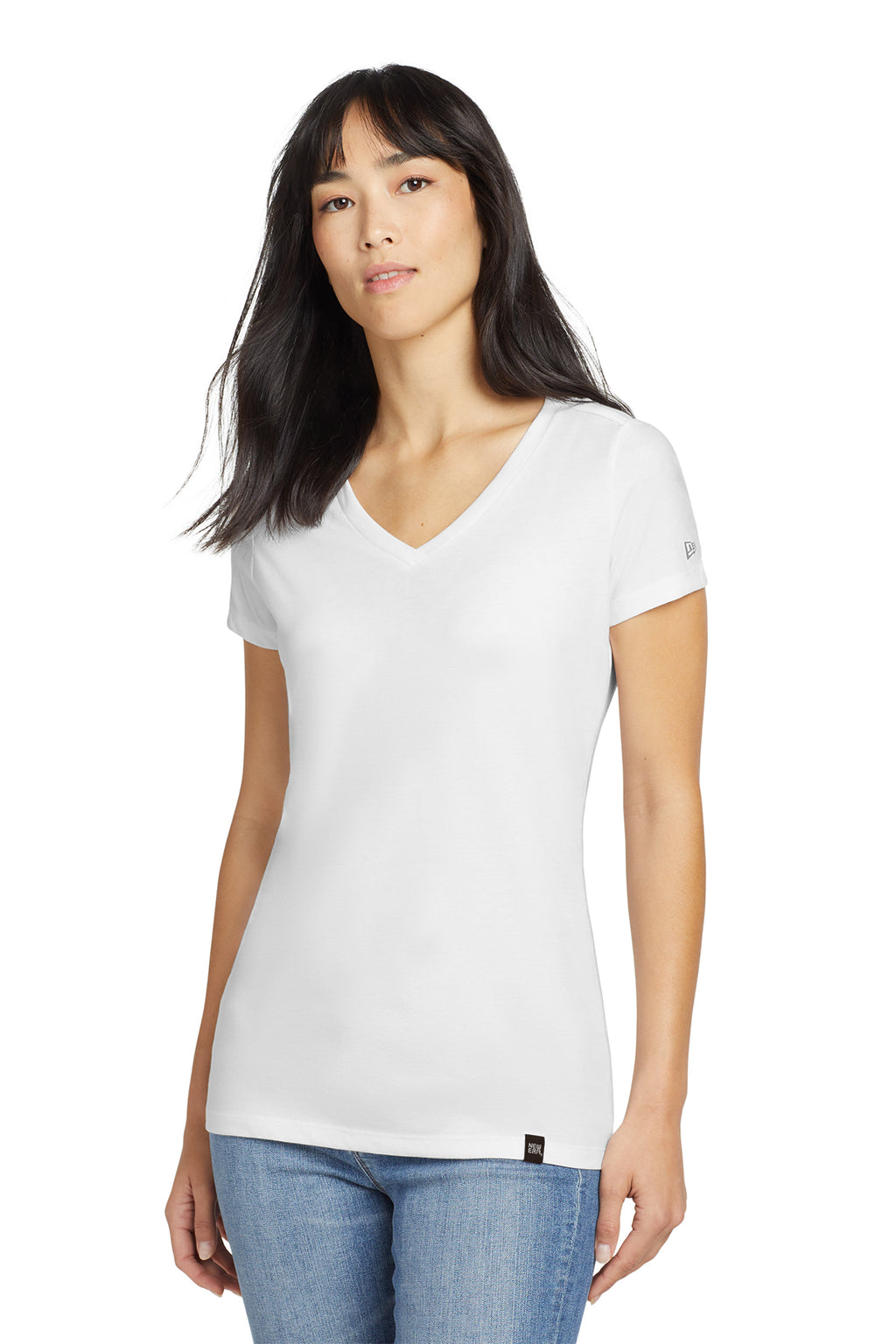 KOMATSU New Era® Women's Heritage Blend V-Neck Tee - White