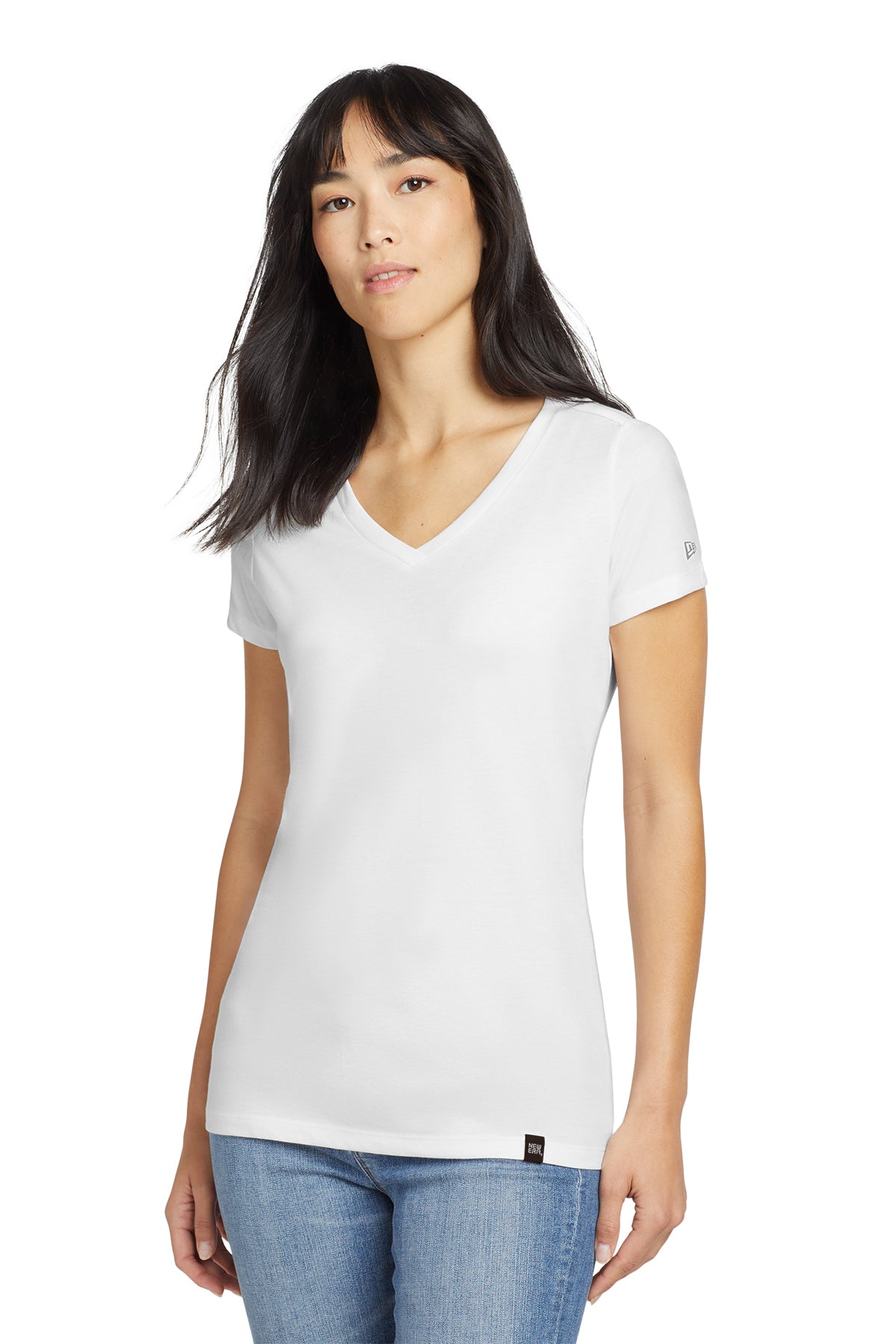 KOMATSU New Era® Women's Heritage Blend V-Neck Tee - White