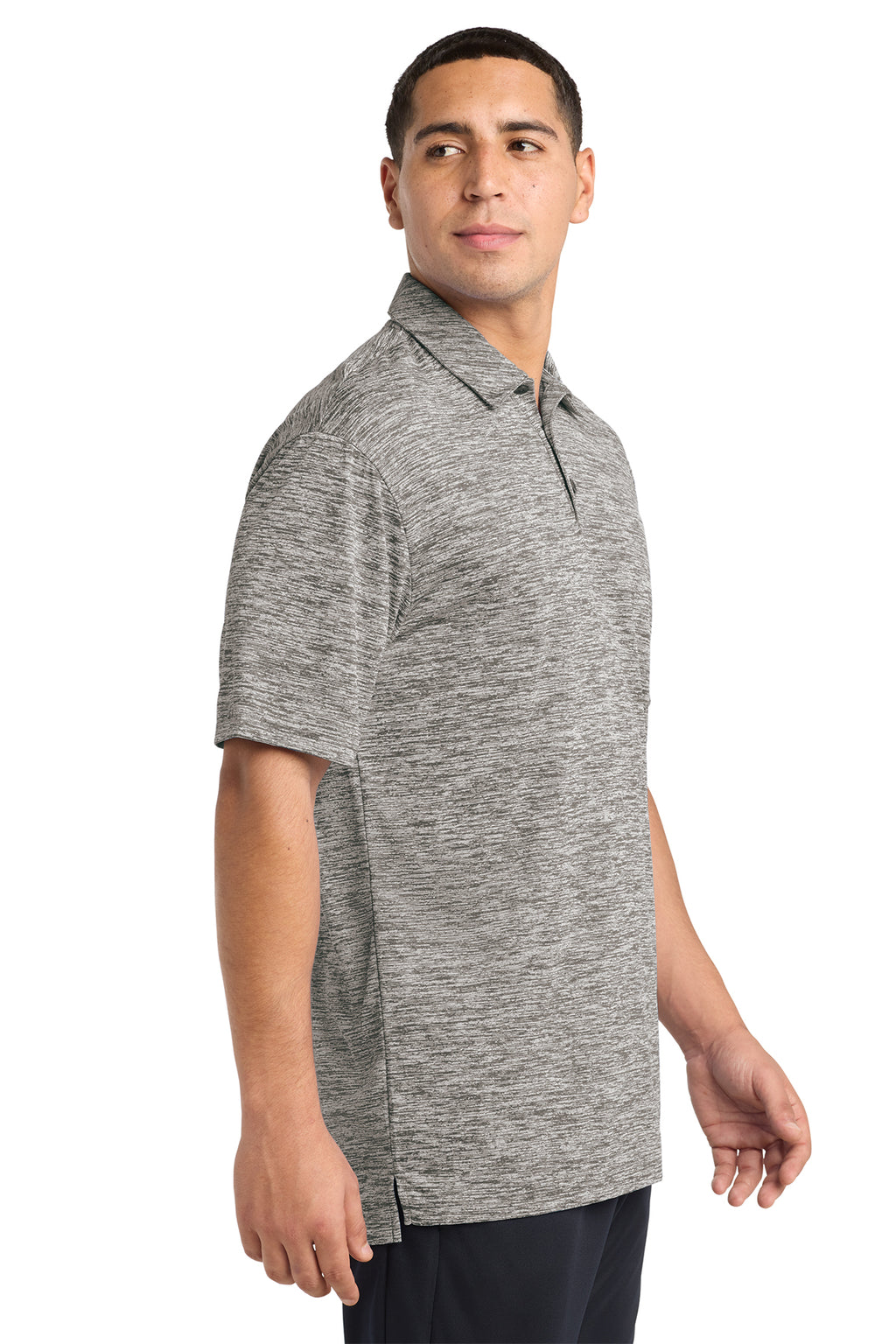 KOMATSU Sport-Tek® PosiCharge® Electric Heather Polo - Black
