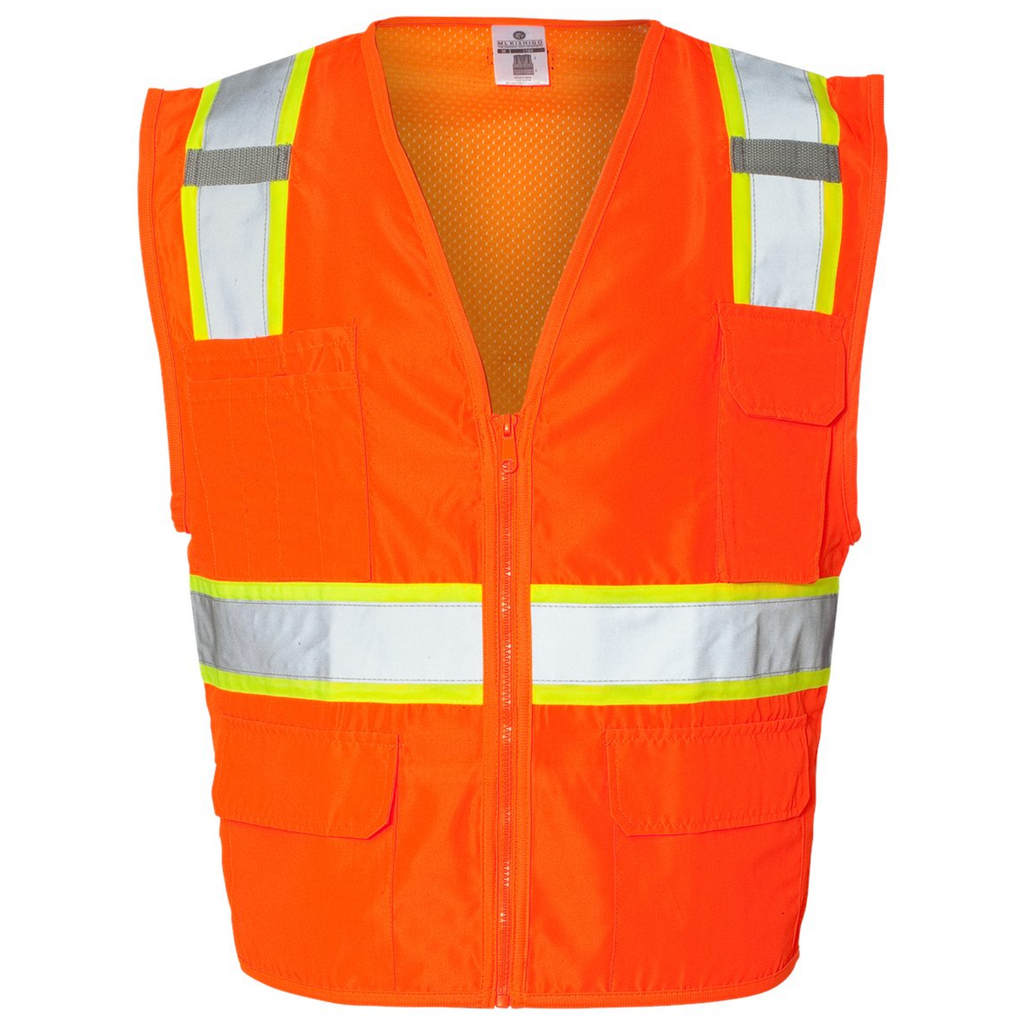 KOMATSU Unisex Ultra-Cool™ Solid Front Vest with Mesh Back - Orange