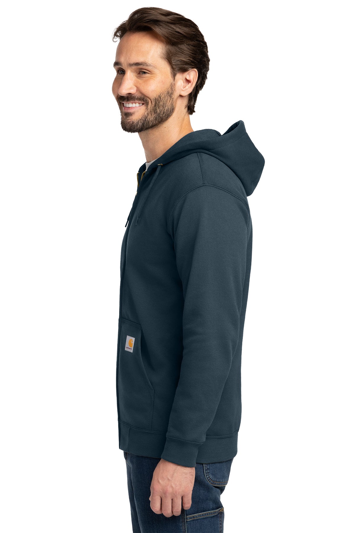 KOMATSU Carhartt® Midweight Hooded Zip-Front Sweatshirt - Navy
