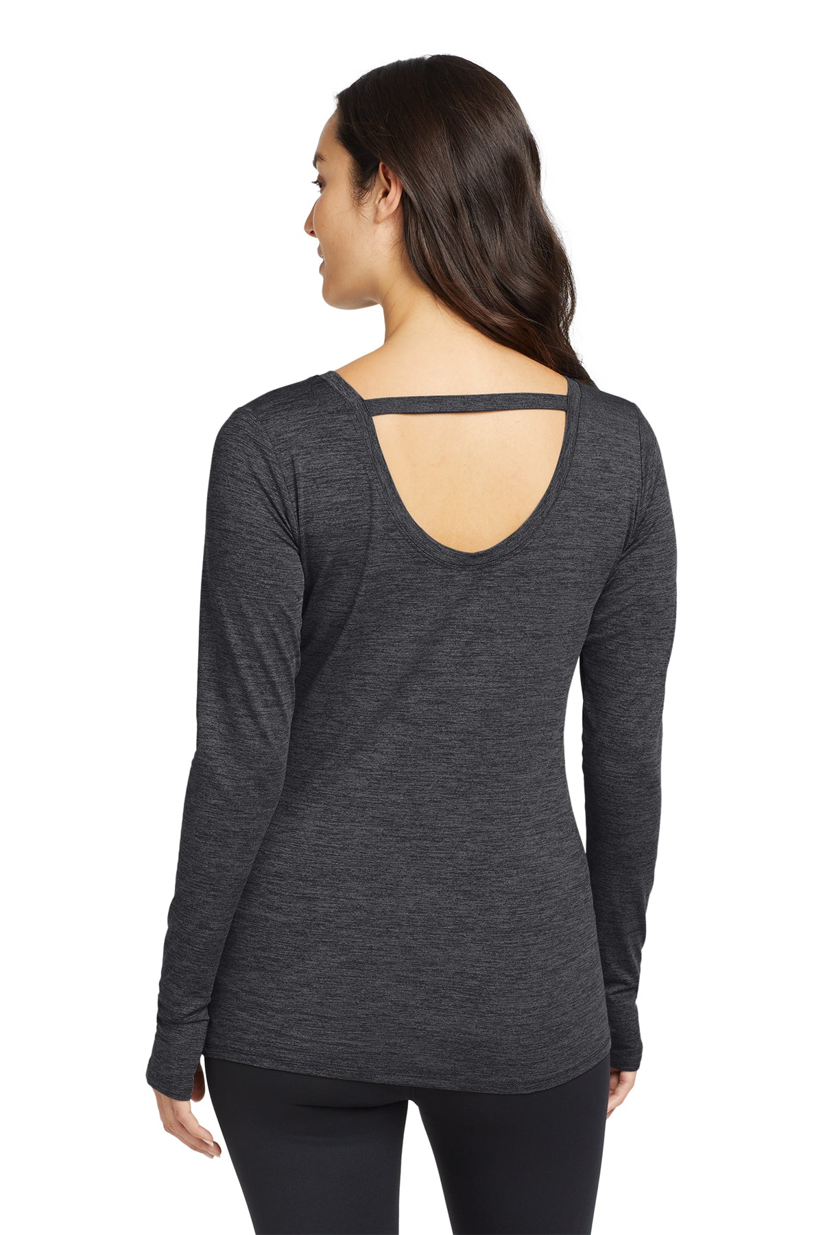 KOMATSU OGIO® Women's Force Long Sleeve Tee - Blacktop Heather