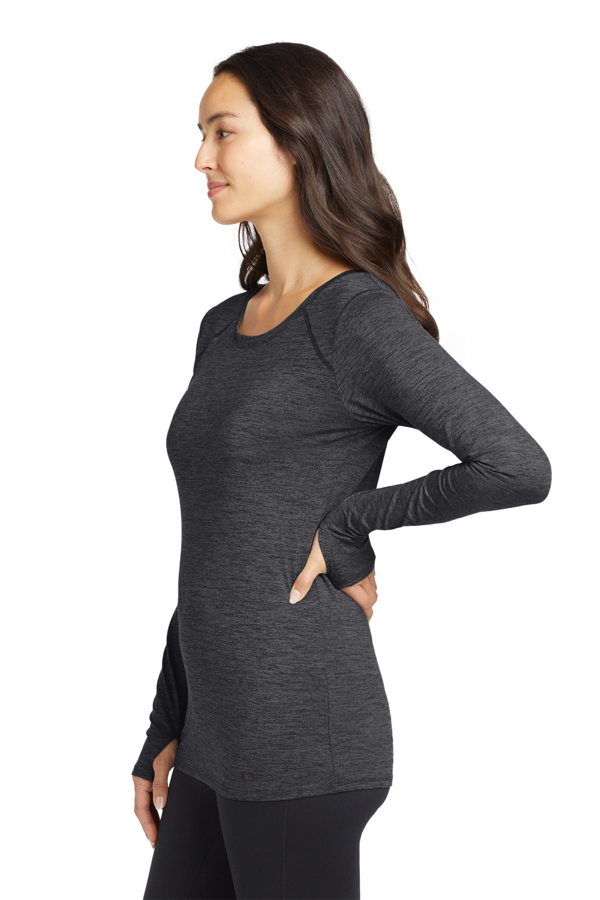 KOMATSU OGIO® Women's Force Long Sleeve Tee - Blacktop Heather
